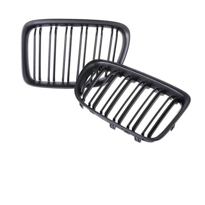 Sport Kühlergrill Für X1 E84 2009-2016 Auto Carbon Look Front Niere M Farbe Racing Stoßstange Kühlergrill Abdeckung Refiting Grill Teile Kühlergrill(Dual Matte Black) von WLNWERDPKK