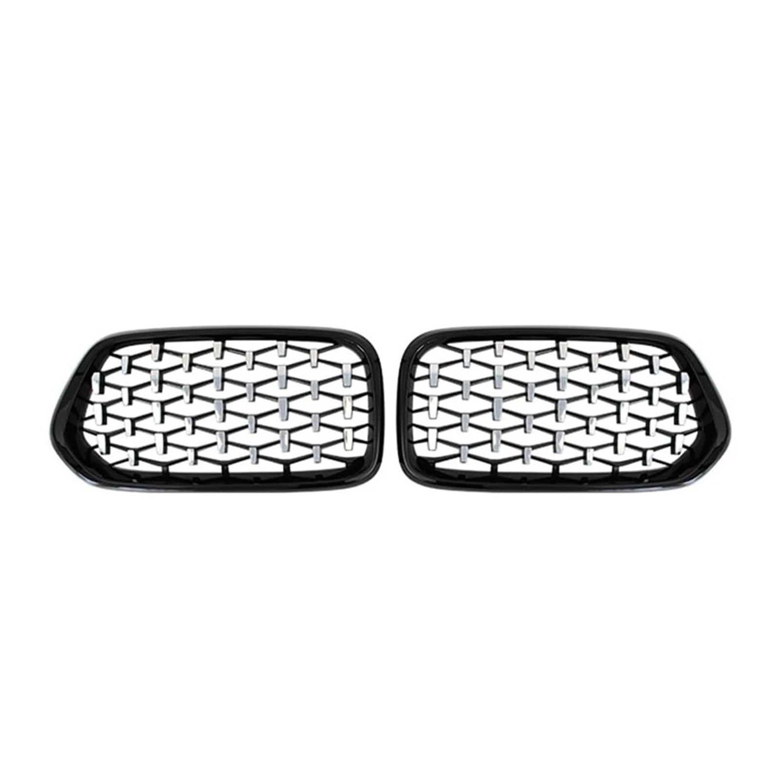 Sport Kühlergrill Für X2 F39 2018-2021 Car Diamonds Style Frontstoßstangengitter Glänzend Schwarz Einzel- Und Doppellinien-Renngitter Kühlergrill(Diamond-Chrome Black) von WLNWERDPKK