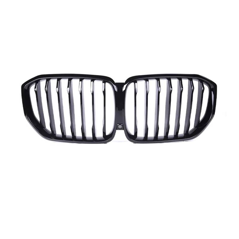 Sport Kühlergrill Für X5 G05 2019-2023+ Auto-Front-Nierengrill Renngrills Glanz-Matt-Schwarz-Kühlergrill-Zubehör Einzeiliger Kühlergrill Kühlergrill(19-22 Gloss Black-I) von WLNWERDPKK