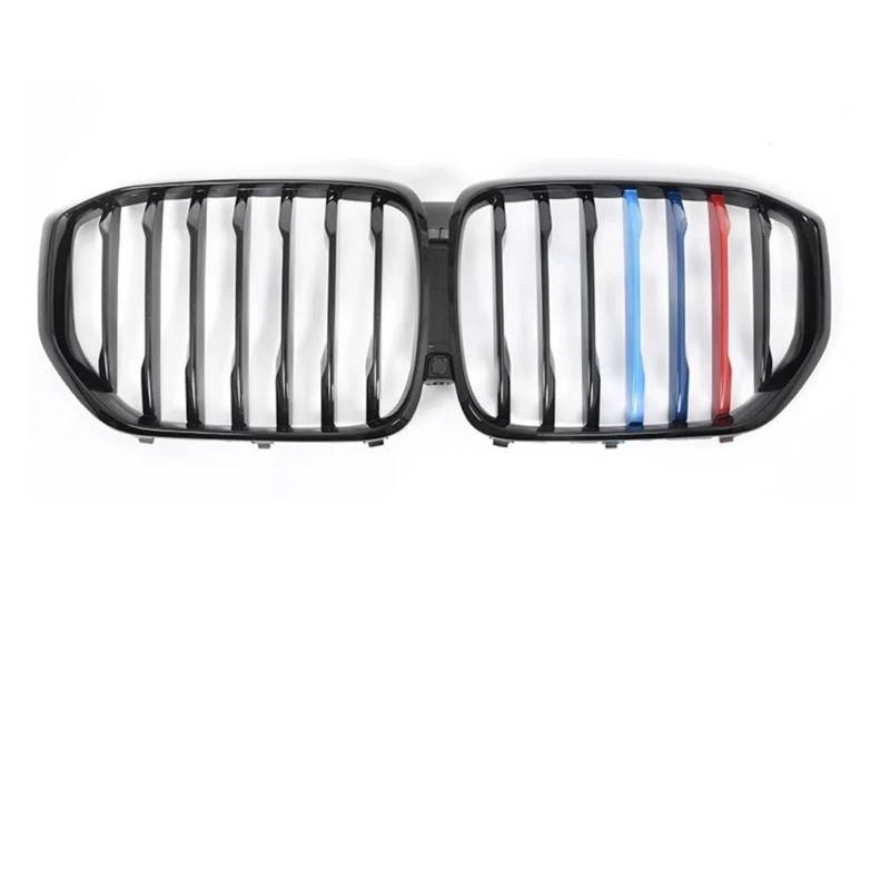 Sport Kühlergrill Für X5-Serie G05 2019–2023 Auto-Front-Kühlergrill-Haube ABS Racing Grill-Lamelle Glanzschwarz Ersatz-Frontgrill Kühlergrill(Glossy Black 3 Color) von WLNWERDPKK
