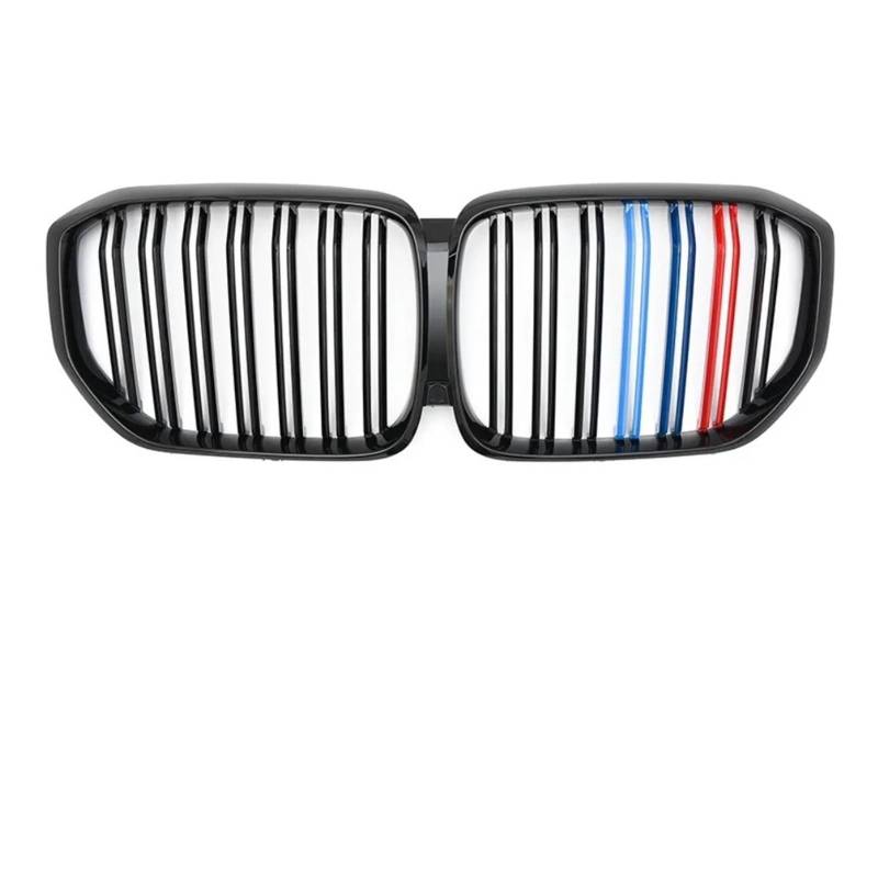 Sport Kühlergrill Für X5-Serie G05 2019–2023 Auto-Front-Kühlergrill-Haube ABS Racing Grill-Lamelle Glanzschwarz Ersatz-Frontgrill Kühlergrill(Glossy Black 3 Color 1) von WLNWERDPKK
