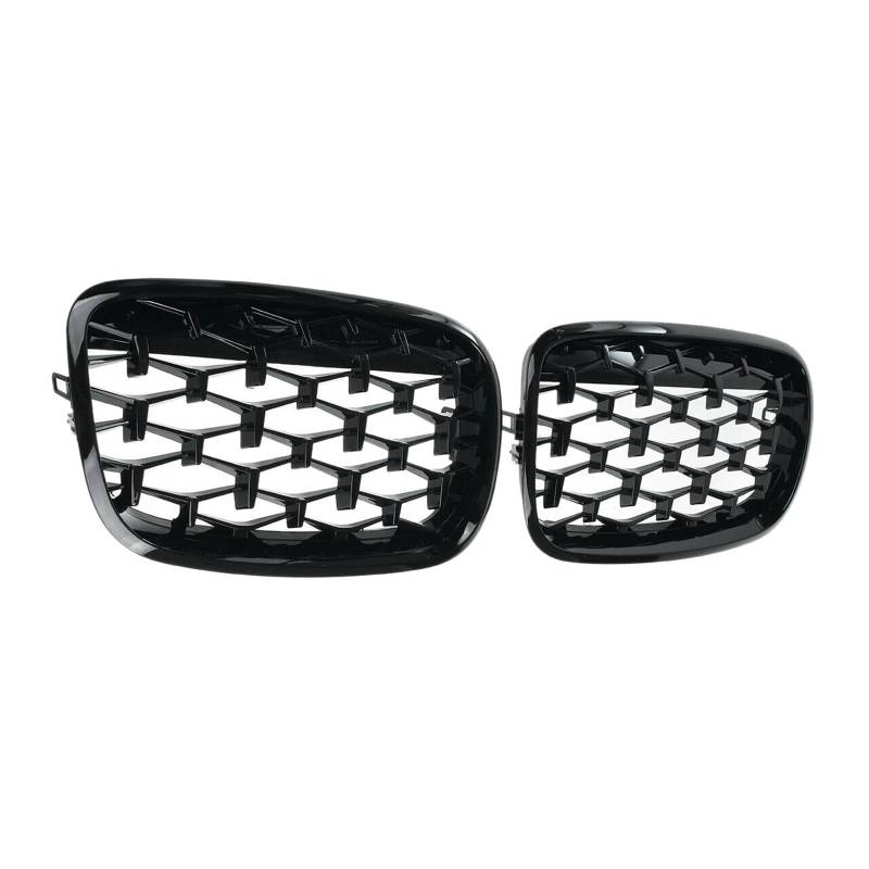 Sport Kühlergrill Für X6 E70 E71 E72 Für X5 2007-2013 2012 Auto Schwarz Front Nierengrill Chrom Mesh Grille Diamant Grills Zubehör Kühlergrill von WLNWERDPKK