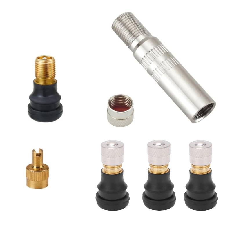 4 Stück Tubeless Ventil,Ventilverlängerung Autoventil E Scooter Set,Extenderventil,Ventilverlängerungs Adapter,Tubeless Ventile,Roller Zubehör für Tubeless-Ventil und Xiaomi M365,Pro,Mi 3,1s von WLVinson