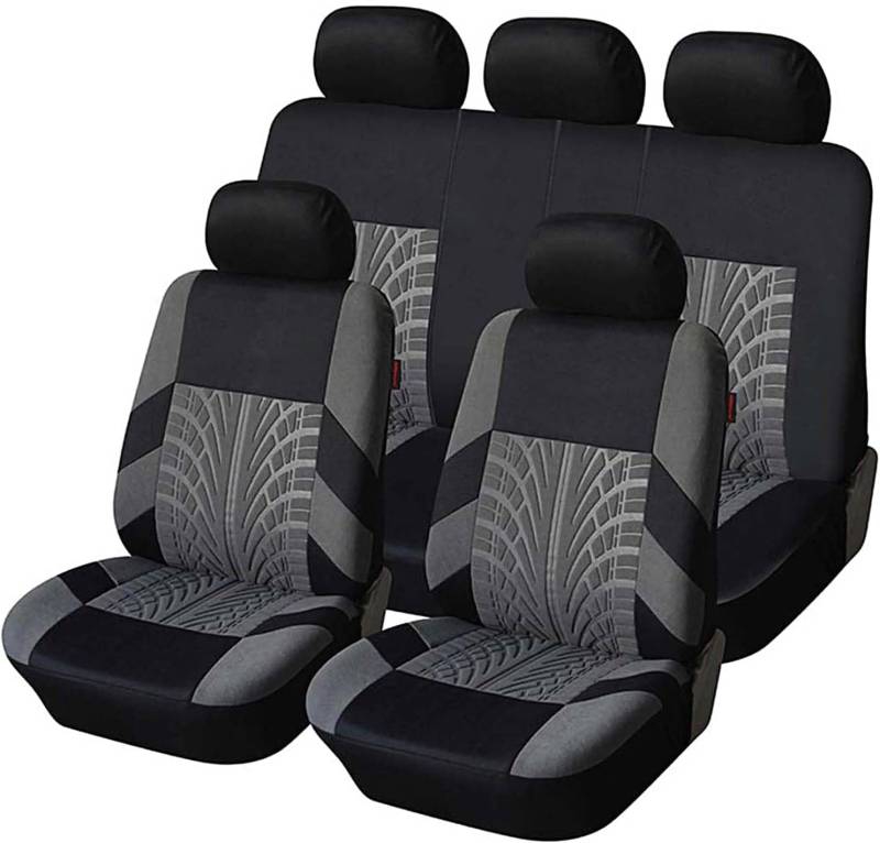 WLYGUO 9 Stück Auto Sitzbezug für Caddy V 2020 2021 2022 2023 2024 2025, Bequem rutschfest Sitzschoner Autositzbezüge Set Autositzschoner Zubehör von WLYGUO