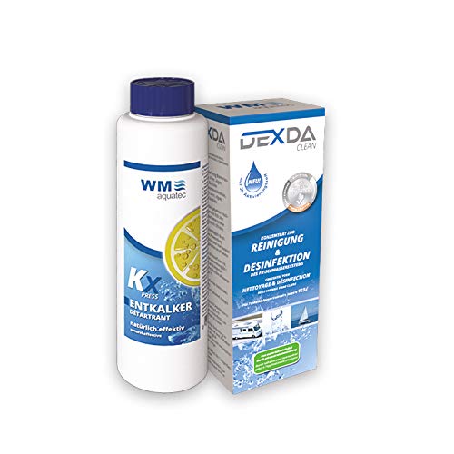 WM aquatec Desinfektion & Entkalkung Set für Frischwassersysteme in Wohnmobil, Caravan und Boot von WM aquatec