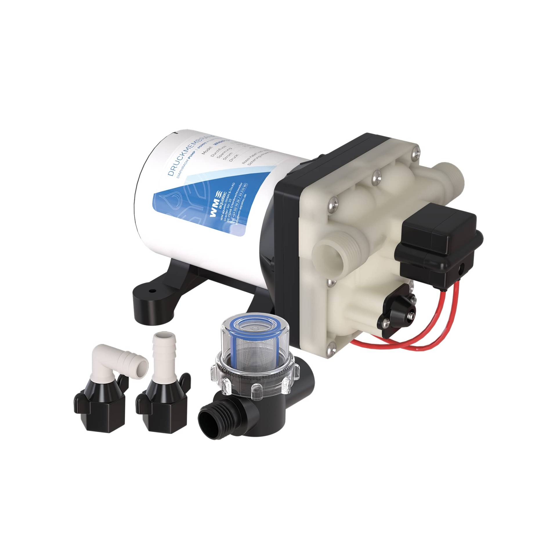 WM aquatec – Druckmembranpumpe WMMP12-116 mit hoher Förderleistung bei pulsationsfreiem Betrieb – automatische Trinkwasserpumpe geeignet für Wohnmobile, Caravans, Boote uvm. – Made in Germany WM aquatec – Druckmembranpumpe WMMP12-116 mit hoher Förderleistung bei pulsationsfreiem Betrieb – automatische Trinkwasserpumpe geeignet für Wohnmobile, Caravans, Boote uvm. – Made in Germany von WM aquatec
