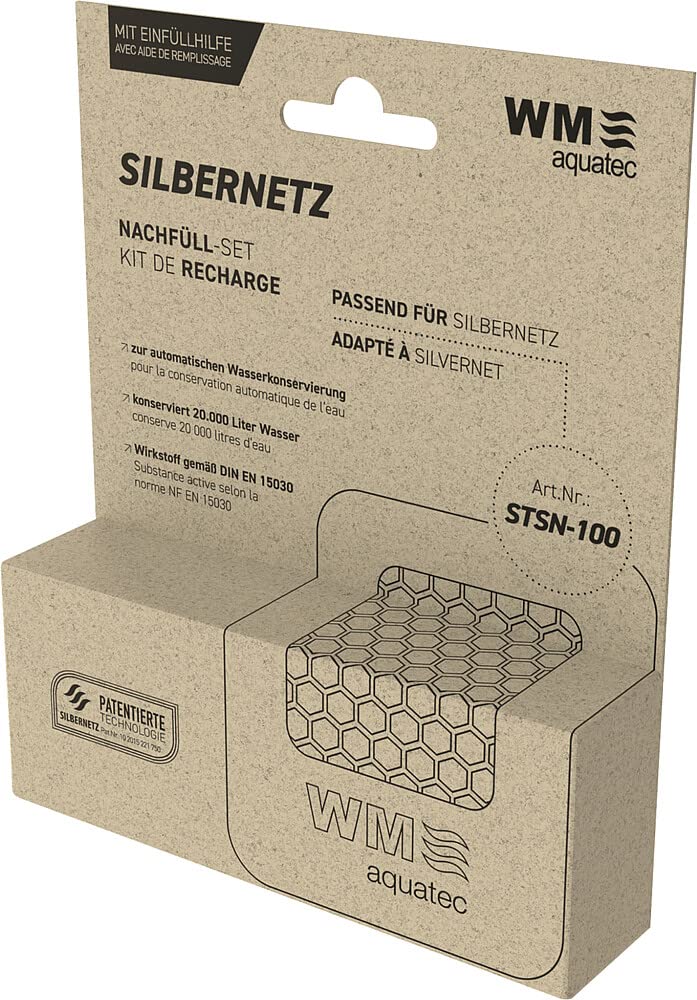 WM aquatec – Silbernetz Nachfüll-Set zur Wasserkonservierung für Tanks bis 60 L – konserviert insgesamt 20.000 Liter Wasser durch die automatische Dosierung von reinen Silberionen – Made in Germany von WM aquatec