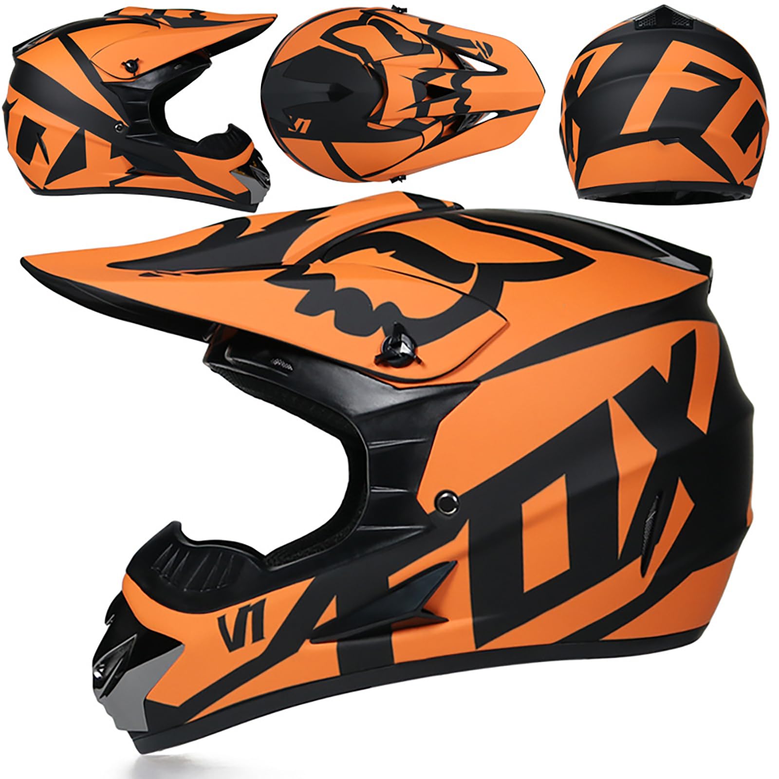 WMDMJT Motocross Helm Vollgesicht, Unisex Motorradhelm Für ATV MTB BMX Dirt Bike, Leichtes Stoßdämpfendes Design Für Offroad Downhill Enduro,Orange-S WMDMJT Motocross Helm Vollgesicht, Unisex Motorradhelm Für ATV MTB BMX Dirt Bike, Leichtes Stoßdämpfendes Design Für Offroad Downhill Enduro,Orange-S von WMDMJT