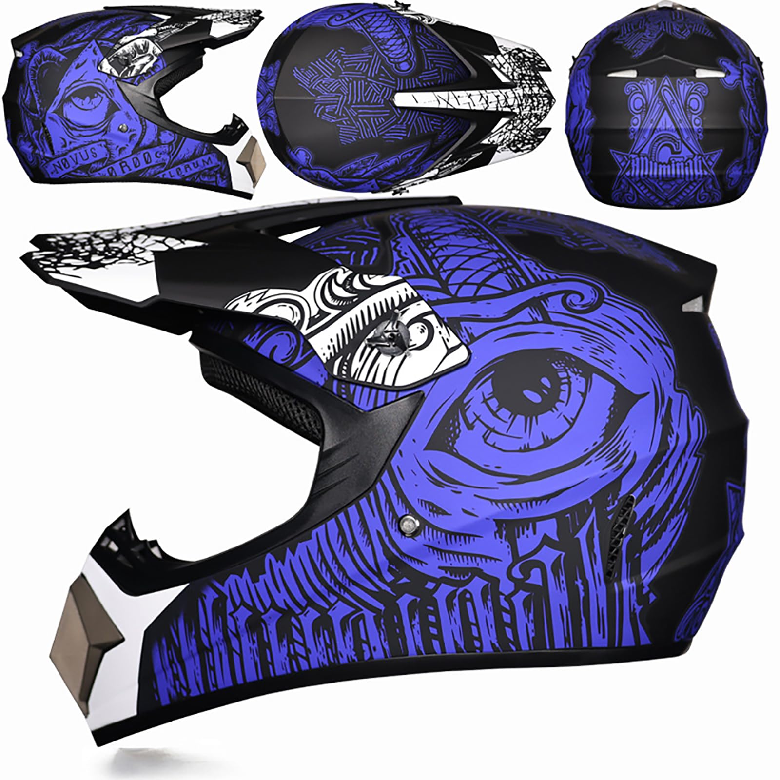 WMDMJT Motocross Helm Vollgesicht, Unisex Motorradhelm Für ATV MTB BMX Dirt Bike, Leichtes Stoßdämpfendes Design Für Offroad Downhill Enduro,Purple-L WMDMJT Motocross Helm Vollgesicht, Unisex Motorradhelm Für ATV MTB BMX Dirt Bike, Leichtes Stoßdämpfendes Design Für Offroad Downhill Enduro,Purple-L von WMDMJT