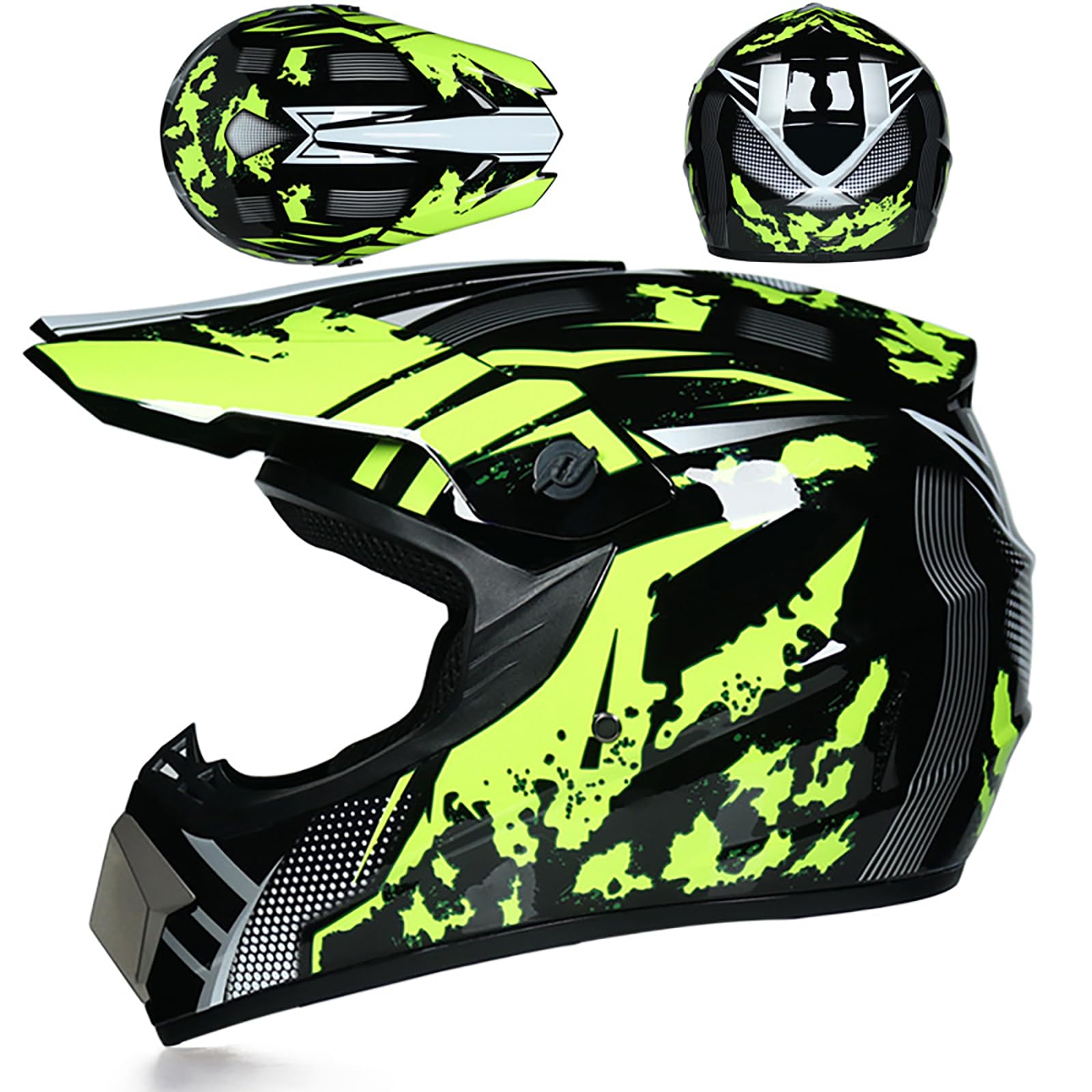 WMDMJT Motocross Helm Vollgesichtshelm Für Erwachsene Jugend Männer Frauen Motorrad MTB Downhill Offroad Mit Schutzbrille Handschuhen Maske Schutz Ausrüstung,Green7-M WMDMJT Motocross Helm Vollgesichtshelm Für Erwachsene Jugend Männer Frauen Motorrad MTB Downhill Offroad Mit Schutzbrille Handschuhen Maske Schutz Ausrüstung,Green7-M von WMDMJT