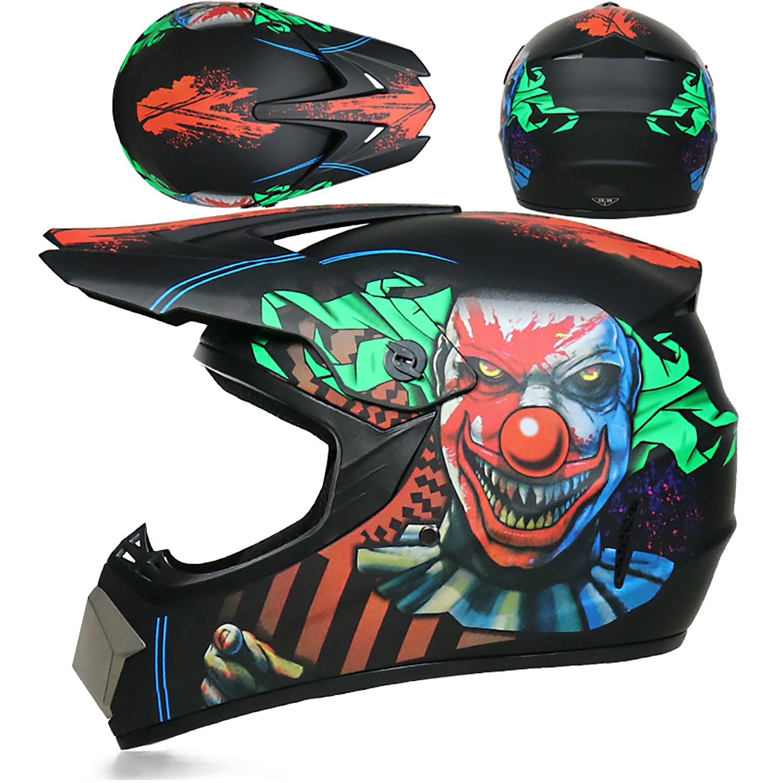 WMDMJT Motocross Helm Vollgesichtshelm Für Erwachsene Jugend Männer Frauen Motorrad MTB Downhill Offroad Mit Schutzbrille Handschuhen Maske Schutz Ausrüstung,O-XL WMDMJT Motocross Helm Vollgesichtshelm Für Erwachsene Jugend Männer Frauen Motorrad MTB Downhill Offroad Mit Schutzbrille Handschuhen Maske Schutz Ausrüstung,O-XL von WMDMJT