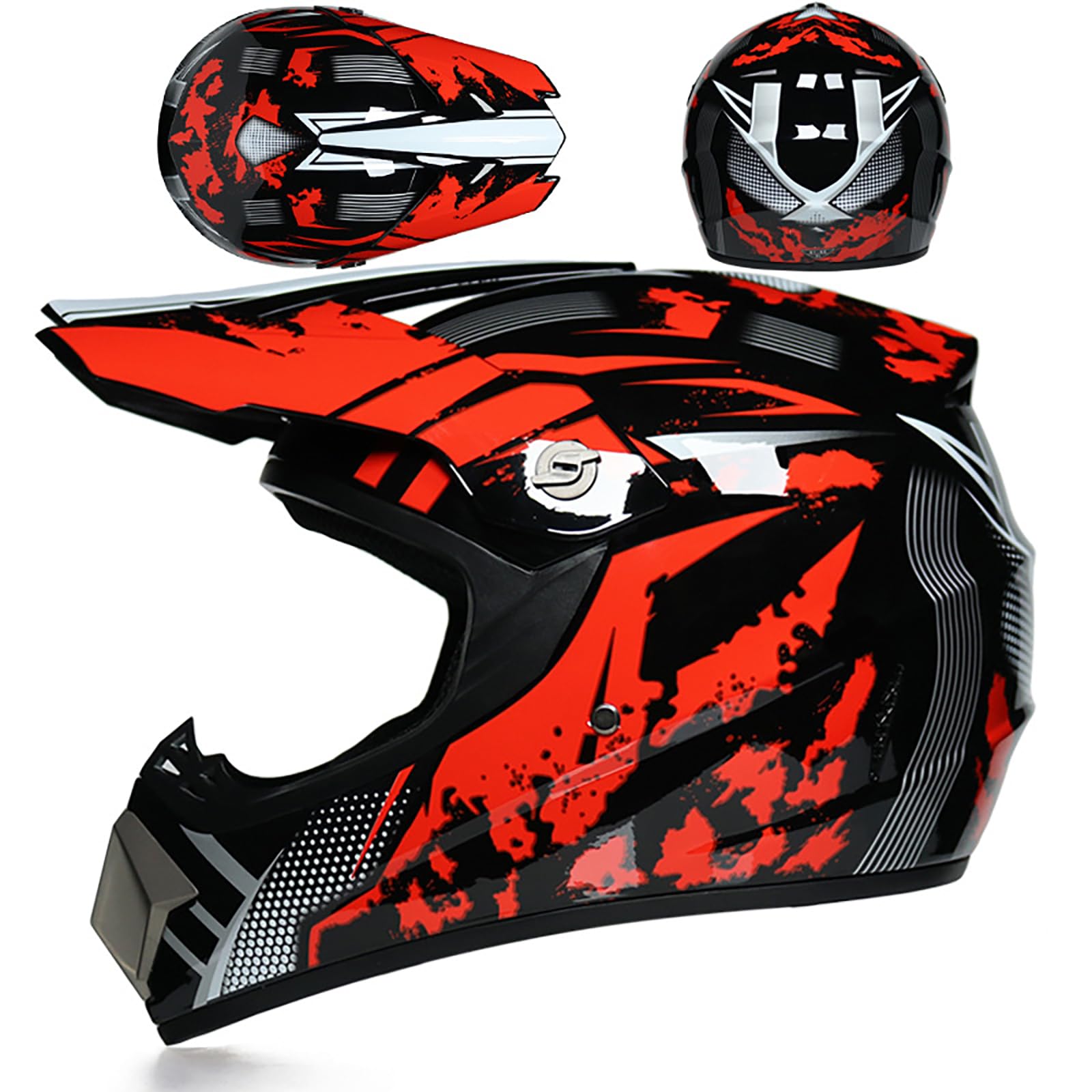 WMDMJT Motocross Helm Vollgesichtshelm Für Erwachsene Jugend Männer Frauen Motorrad MTB Downhill Offroad Mit Schutzbrille Handschuhen Maske Schutz Ausrüstung,Red3-L WMDMJT Motocross Helm Vollgesichtshelm Für Erwachsene Jugend Männer Frauen Motorrad MTB Downhill Offroad Mit Schutzbrille Handschuhen Maske Schutz Ausrüstung,Red3-L von WMDMJT