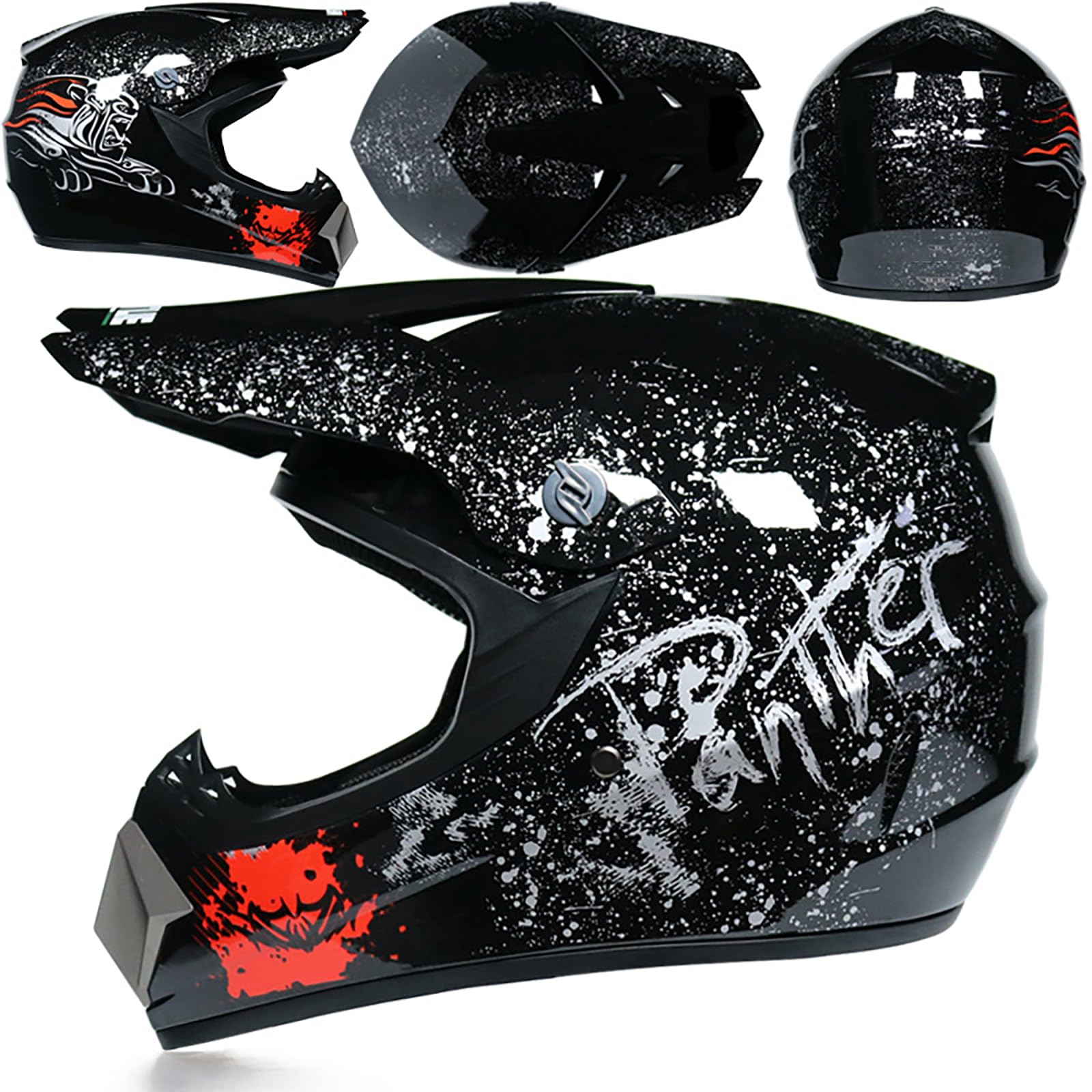 WMDMJT Motocross Vollvisierhelm Für Kinder Und Erwachsene, Leichter ATV Dirtbike Motorradhelm, Offroad Sturzhelm Für Downhill Enduro Rennen MTB Roller Quad,Red4-L WMDMJT Motocross Vollvisierhelm Für Kinder Und Erwachsene, Leichter ATV Dirtbike Motorradhelm, Offroad Sturzhelm Für Downhill Enduro Rennen MTB Roller Quad,Red4-L von WMDMJT