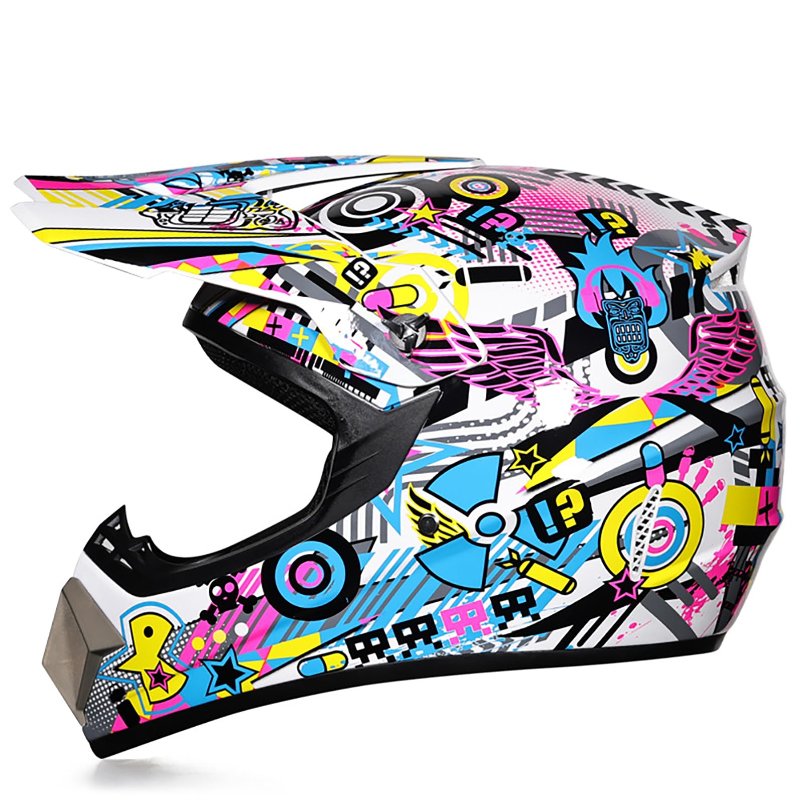 WMDMJT Motocross Vollvisierhelm Für Kinder Und Erwachsene, Leichter ATV Dirtbike Motorradhelm, Offroad Sturzhelm Für Downhill Enduro Rennen MTB Roller Quad,White1-S WMDMJT Motocross Vollvisierhelm Für Kinder Und Erwachsene, Leichter ATV Dirtbike Motorradhelm, Offroad Sturzhelm Für Downhill Enduro Rennen MTB Roller Quad,White1-S von WMDMJT