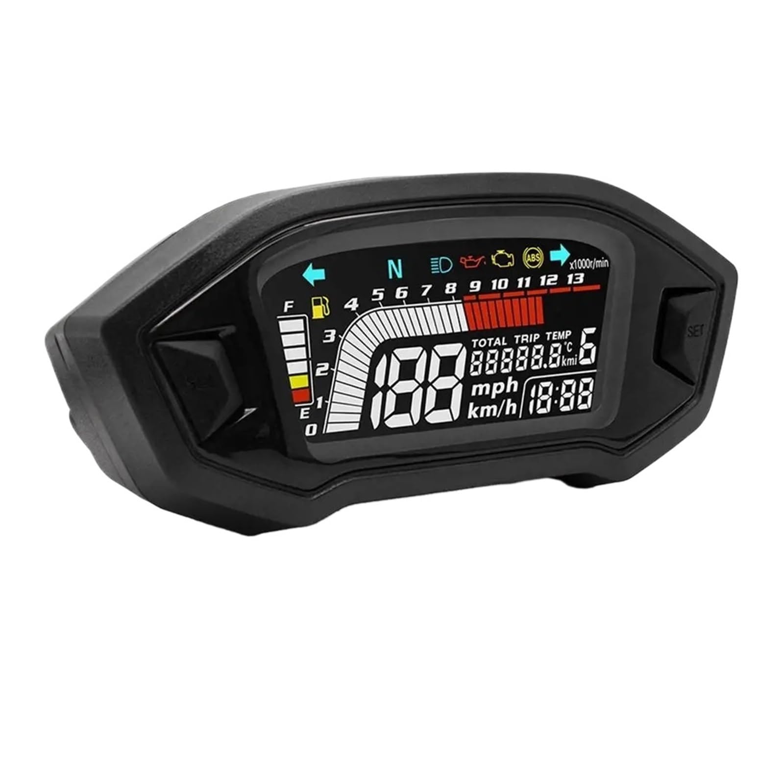 Motorrad Tachometer 12V Motorrad-Tachometer, Kilometerzähler, Multifunktionaler Digitaler Geschwindigkeitsmesser, Armaturenbrett-Instrumente, Getriebe Mit Anzeige Motorrad Tachometer 12V Motorrad-Tachometer, Kilometerzähler, Multifunktionaler Digitaler Geschwindigkeitsmesser, Armaturenbrett-Instrumente, Getriebe Mit Anzeige von WMGYESNXL
