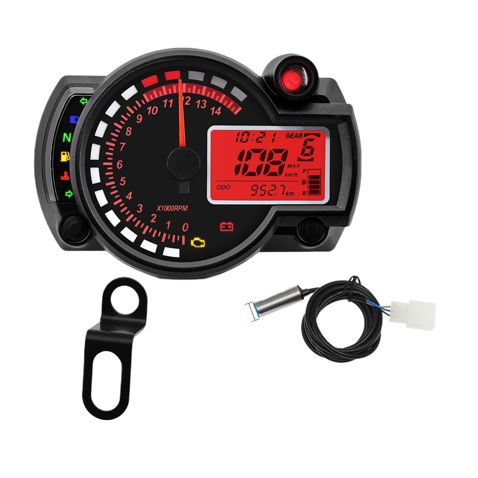 Motorrad Tachometer Digitaler Drehzahlmesser, Tachometer Für Motorrad, Digitaler Zähler, Stundenzähler, Für Titan 150, Für Ho&nda Cg150 Fan150 2010–2022 Motorrad Tachometer Digitaler Drehzahlmesser, Tachometer Für Motorrad, Digitaler Zähler, Stundenzähler, Für Titan 150, Für Ho&nda Cg150 Fan150 2010–2022 von WMGYESNXL