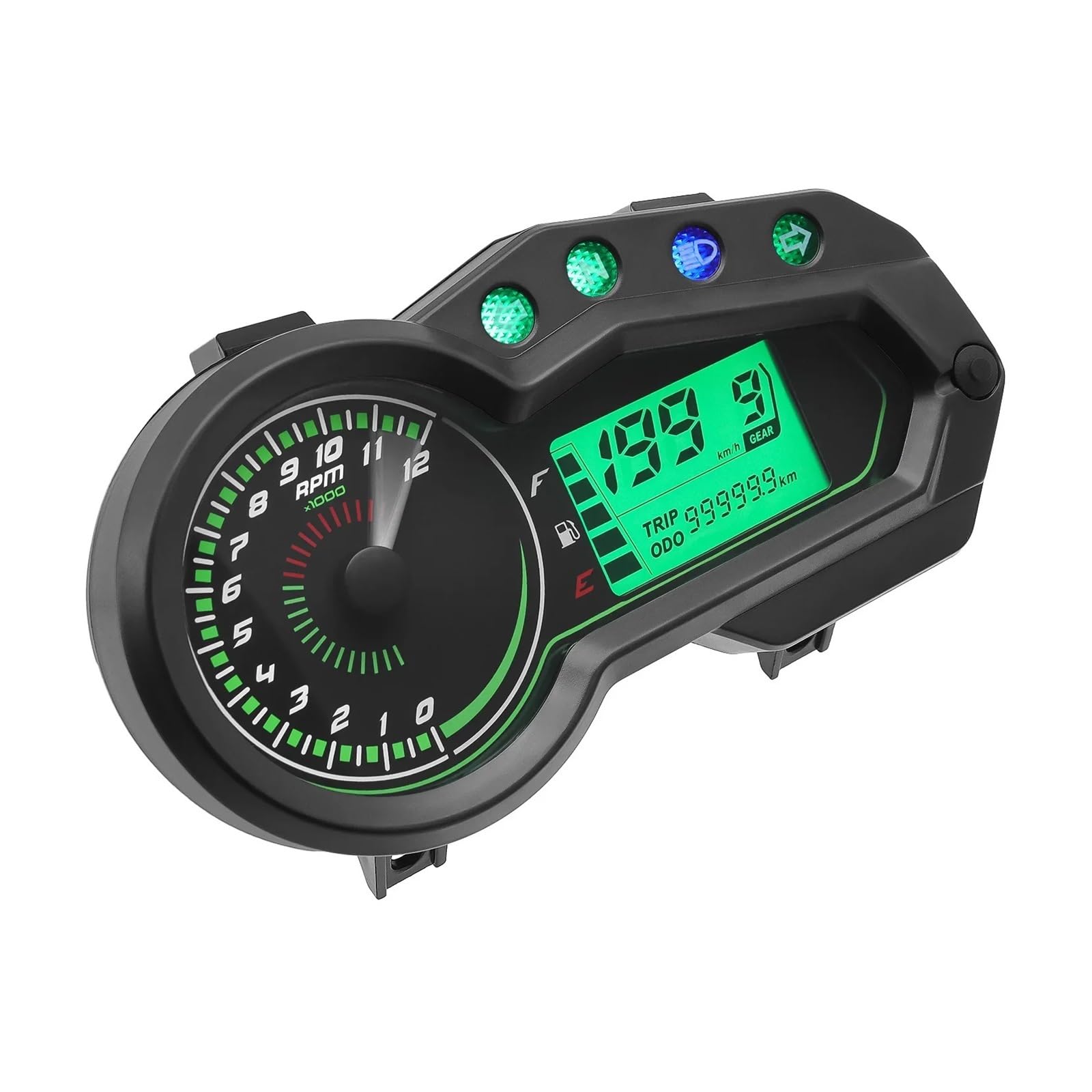 Motorrad Tachometer Motorrad-Instrument, Drehzahlmesser, Digitaler Tachometer, Km/h, Kilometerzähler, Getriebe, Trip ODO, Motorrad-Kraftstoffstandsanzeige-Kit, Motorrad Tachometer Motorrad-Instrument, Drehzahlmesser, Digitaler Tachometer, Km/h, Kilometerzähler, Getriebe, Trip ODO, Motorrad-Kraftstoffstandsanzeige-Kit, von WMGYESNXL