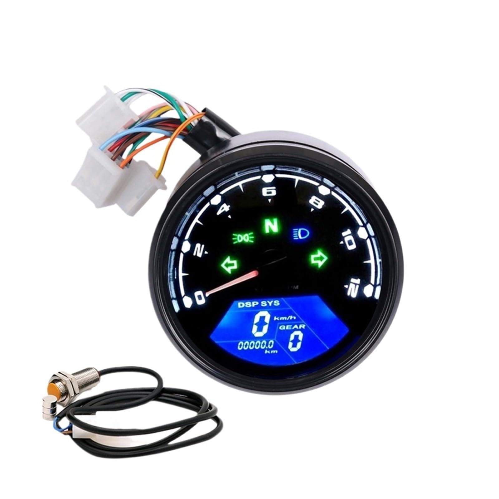 Motorrad Tachometer Motorrad Instrument Instrument Kilometerzähler Tachometer Tachometer Digitale Öl Gauge Mit Induktion Sensor Motorrad Digital von WMGYESNXL