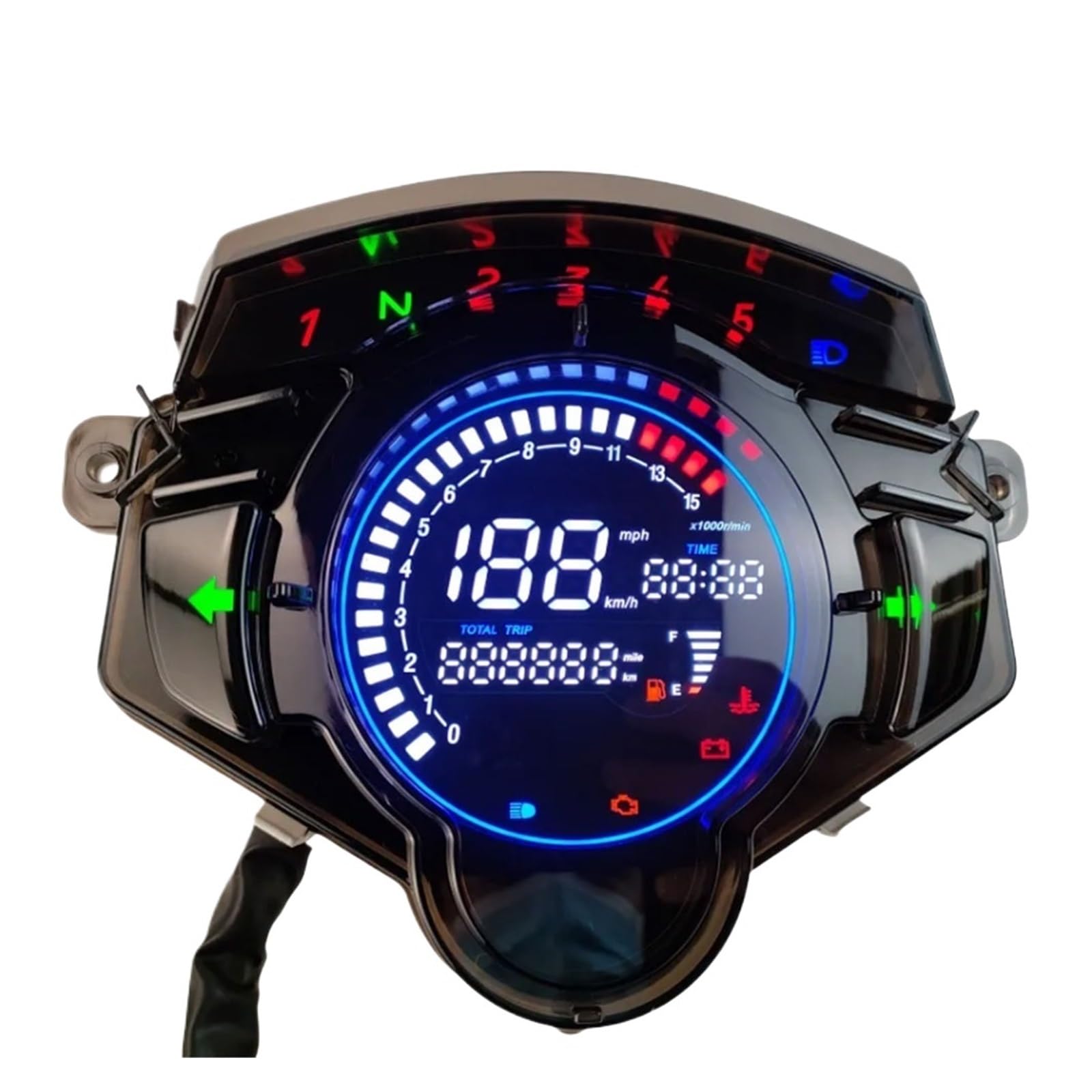 Motorrad Tachometer Motorrad-Instrumentenanzeige, Motorrad-Tachometer Mit Uhr, Elektronische Drehzahlanzeige Für Ya&maha LC135 V2 V3 V4 V5 V6 V7 Motorrad Tachometer Motorrad-Instrumentenanzeige, Motorrad-Tachometer Mit Uhr, Elektronische Drehzahlanzeige Für Ya&maha LC135 V2 V3 V4 V5 V6 V7 von WMGYESNXL