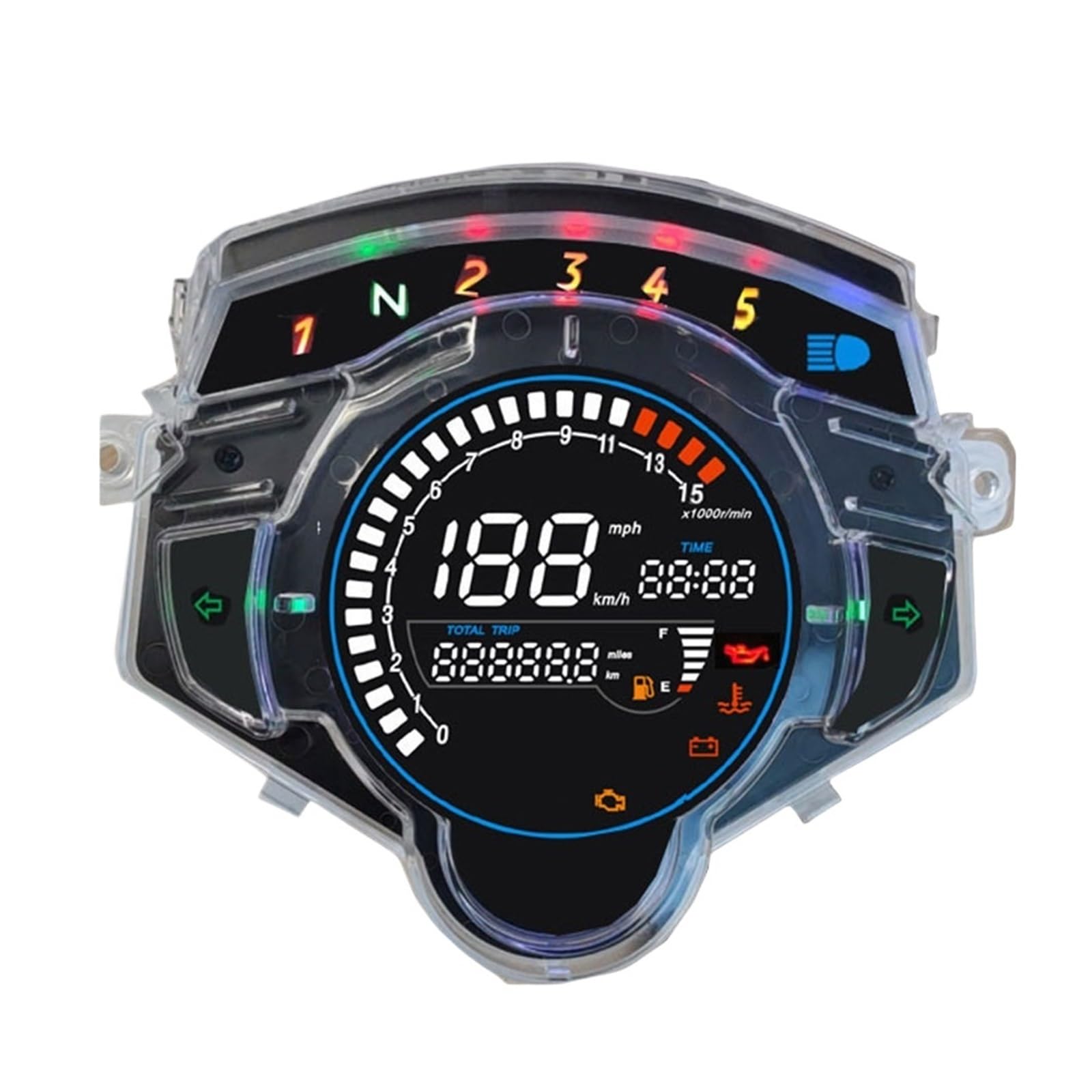 Motorrad Tachometer Motorrad Tacho Display Digital Kilometerzähler Drehzahlmesser 10V-15V Dashboard Tachometer Für Ya&maha LC135 V2 V3 V4 V5 V6 V7 Motorrad Tachometer Motorrad Tacho Display Digital Kilometerzähler Drehzahlmesser 10V-15V Dashboard Tachometer Für Ya&maha LC135 V2 V3 V4 V5 V6 V7 von WMGYESNXL