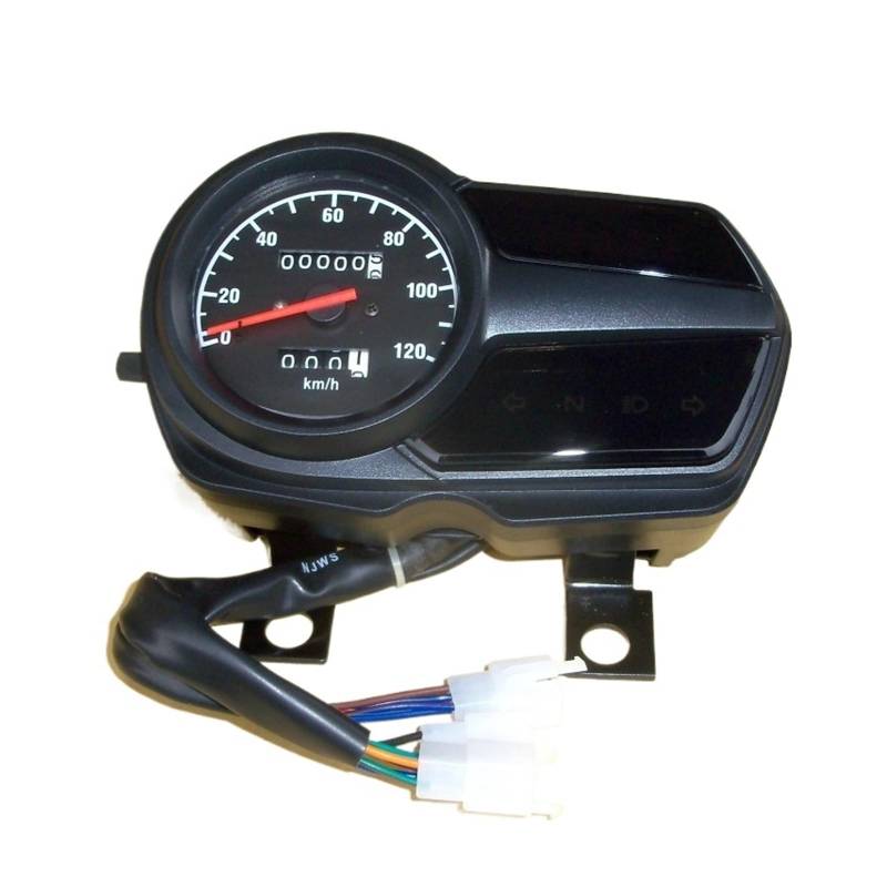 Motorrad Tachometer Motorrad-Tachometer Für Suzuki Haojue Qingqi QS110 GD110 110cc, Ganganzeige, Geschwindigkeitsmesser, Uhr, Digitaler Motorrad-Drehzahlmesser von WMGYESNXL