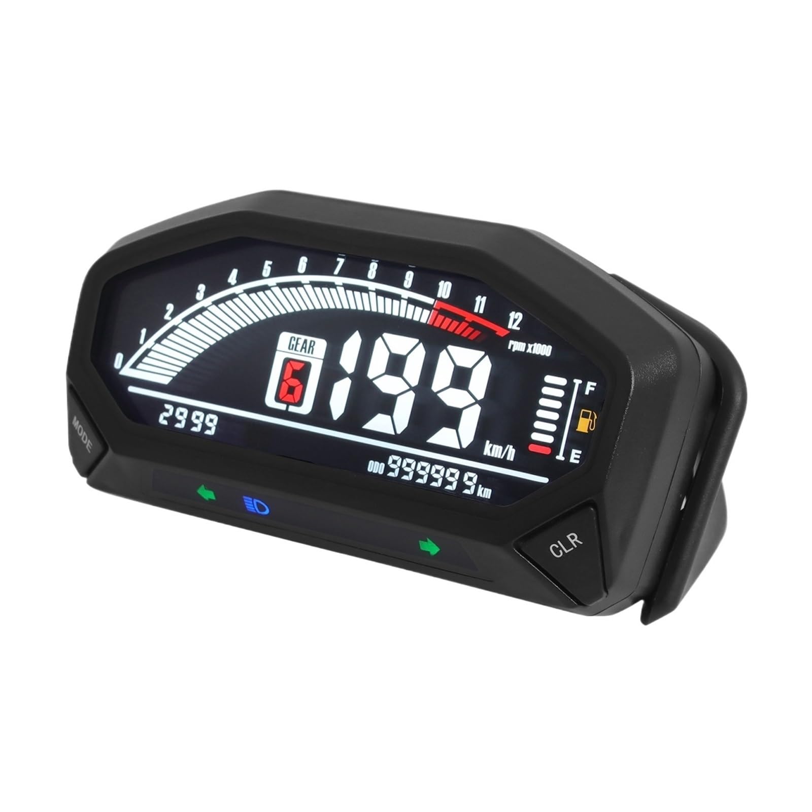 Motorrad Tachometer Tachometer, Wasserdichter Kilometerzähler, Drehzahlmesser, Digitales Anzeigeinstrument Für Motorräder, 1,2,4 Zylinder, YG150-23 Kilometerzähler Motorrad Tachometer Tachometer, Wasserdichter Kilometerzähler, Drehzahlmesser, Digitales Anzeigeinstrument Für Motorräder, 1,2,4 Zylinder, YG150-23 Kilometerzähler von WMGYESNXL