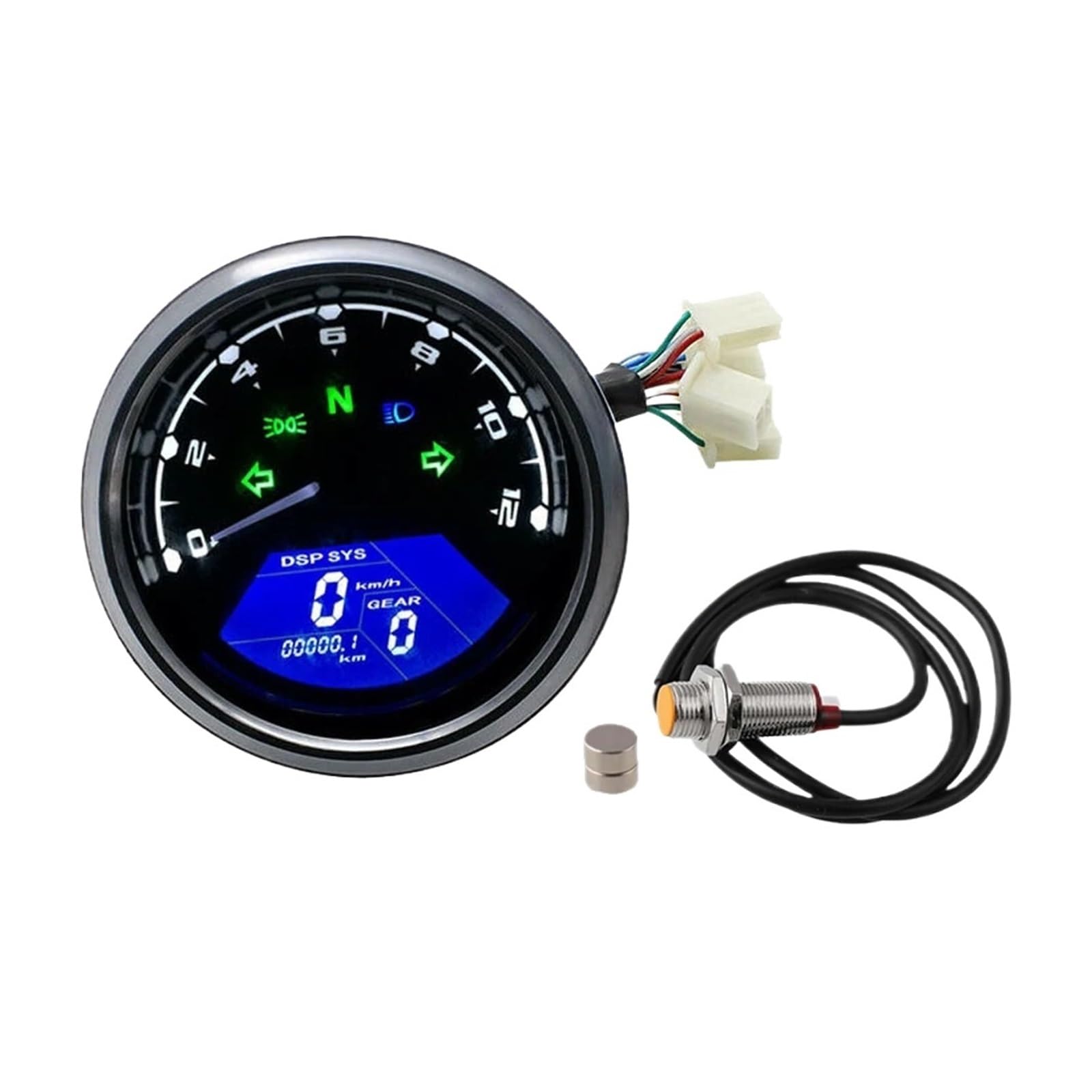 Motorrad Tachometer Universal Motorrad 12000RMP -Computer-geschwindigkeitsmesser-grüne Tachometer Motorrad Gauge Motorrad Digital Dash 1-4 Zylinder Wasserdicht Motorrad Tachometer Universal Motorrad 12000RMP -Computer-geschwindigkeitsmesser-grüne Tachometer Motorrad Gauge Motorrad Digital Dash 1-4 Zylinder Wasserdicht von WMGYESNXL
