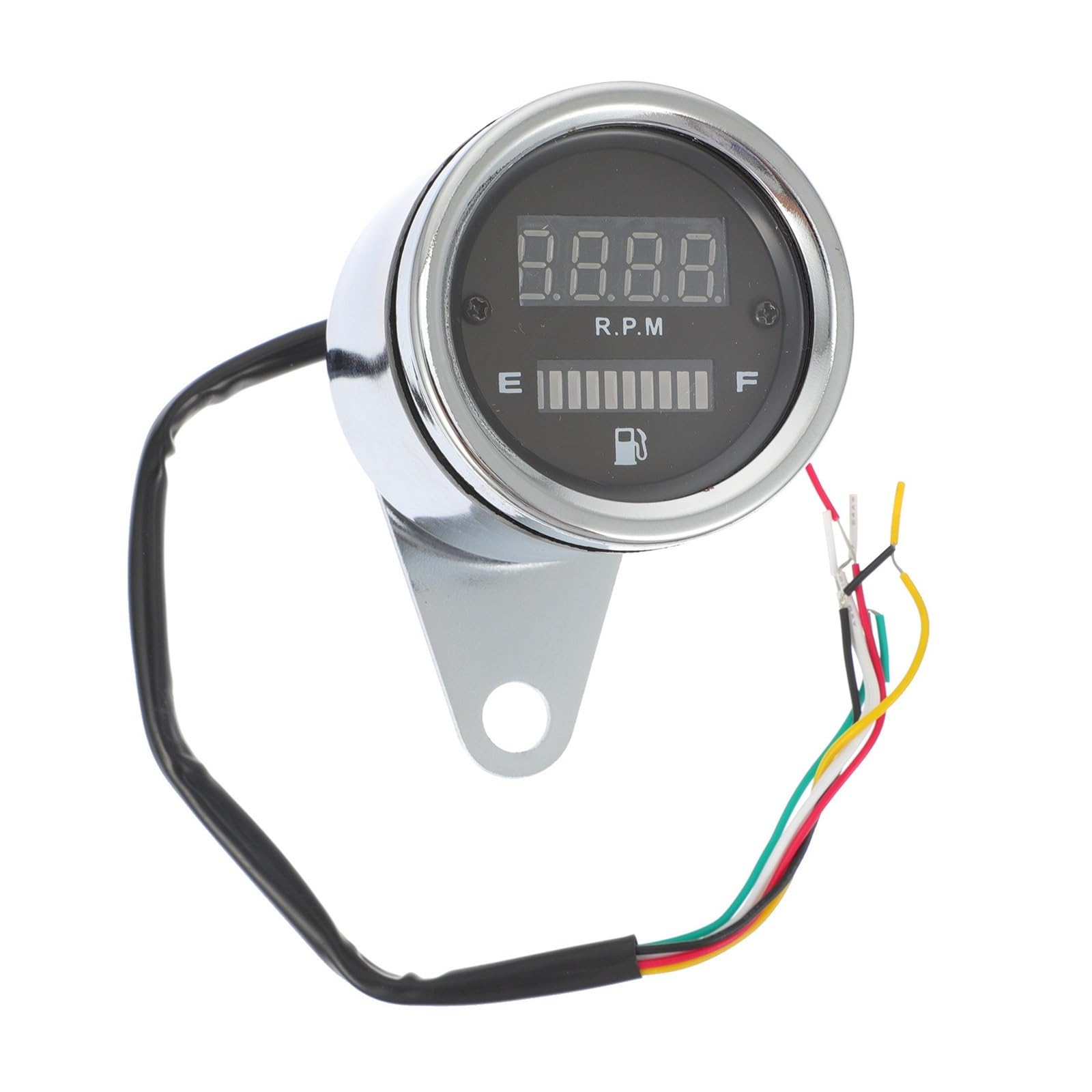 Motorrad Tachometer Universeller -Digital-Tachometer, Tachometer, Motorrad-Messgerät, Wasserdicht, 12 V (Silber), Motorrad-Drehzahlmesser, Drehzahlmesser, von WMGYESNXL