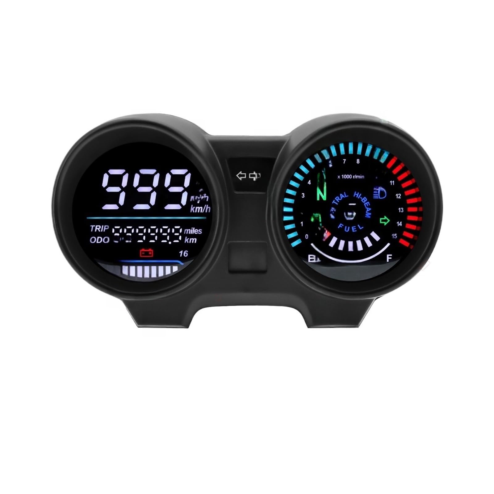 Motorrad Tachometer Wasserdichter Motorrad-Tachometer, Moto-Armaturenbrett, Digitaler Drehzahlmesser Mit Blinker, Kraftstoffanzeige Für Titan 150 Kilometerzähler Motorrad Tachometer Wasserdichter Motorrad-Tachometer, Moto-Armaturenbrett, Digitaler Drehzahlmesser Mit Blinker, Kraftstoffanzeige Für Titan 150 Kilometerzähler von WMGYESNXL