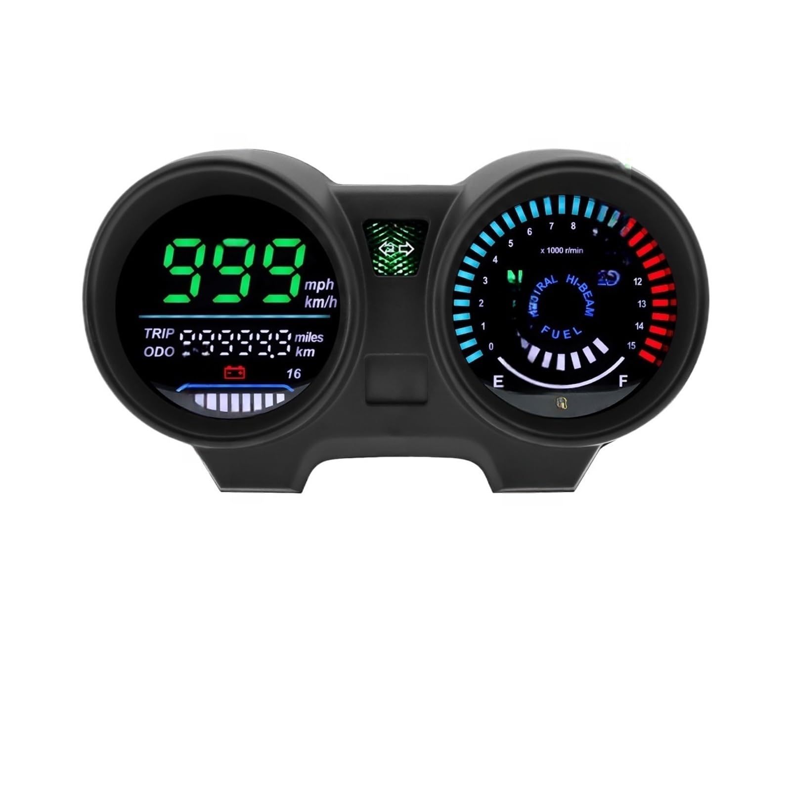 Motorrad Tachometer Wasserdichter Motorrad-Tachometer, Moto-Armaturenbrett, Digitaler Drehzahlmesser Mit Blinker, Kraftstoffanzeige Für Titan 150 Kilometerzähler Motorrad Tachometer Wasserdichter Motorrad-Tachometer, Moto-Armaturenbrett, Digitaler Drehzahlmesser Mit Blinker, Kraftstoffanzeige Für Titan 150 Kilometerzähler von WMGYESNXL