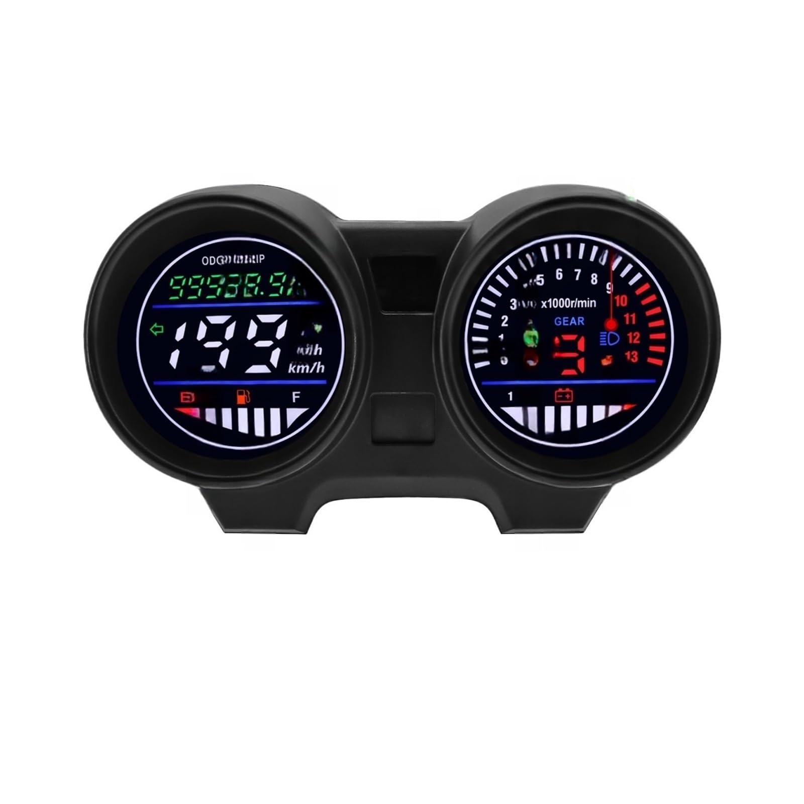 Motorrad Tachometer Wasserdichter Motorrad-Tachometer, Moto-Armaturenbrett, Digitaler Drehzahlmesser Mit Blinker, Kraftstoffanzeige Für Titan 150 Kilometerzähler Motorrad Tachometer Wasserdichter Motorrad-Tachometer, Moto-Armaturenbrett, Digitaler Drehzahlmesser Mit Blinker, Kraftstoffanzeige Für Titan 150 Kilometerzähler von WMGYESNXL