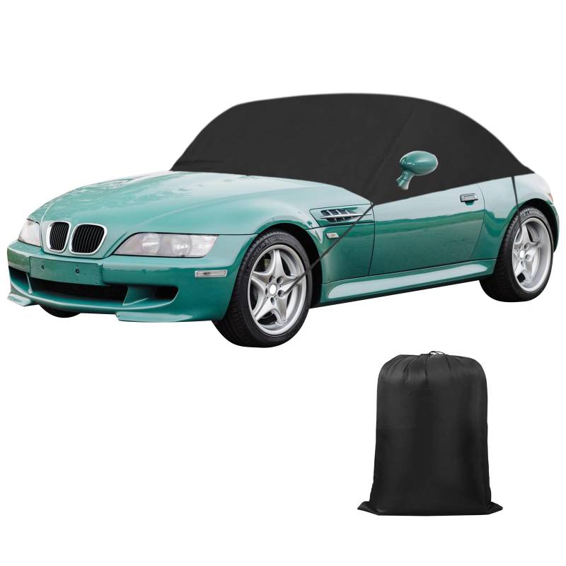 Autoabdeckung Halbgarage Wasserdicht Ersatz für BMW Z3/Z4, Wasserdicht Auto Abdeckung, Autohülle, für E85 2002–2008, PKW Abdeckplane Wetterfest, Halbe Garage mit Riemen, Faltgarage (für BMW Z3) von WMLBK