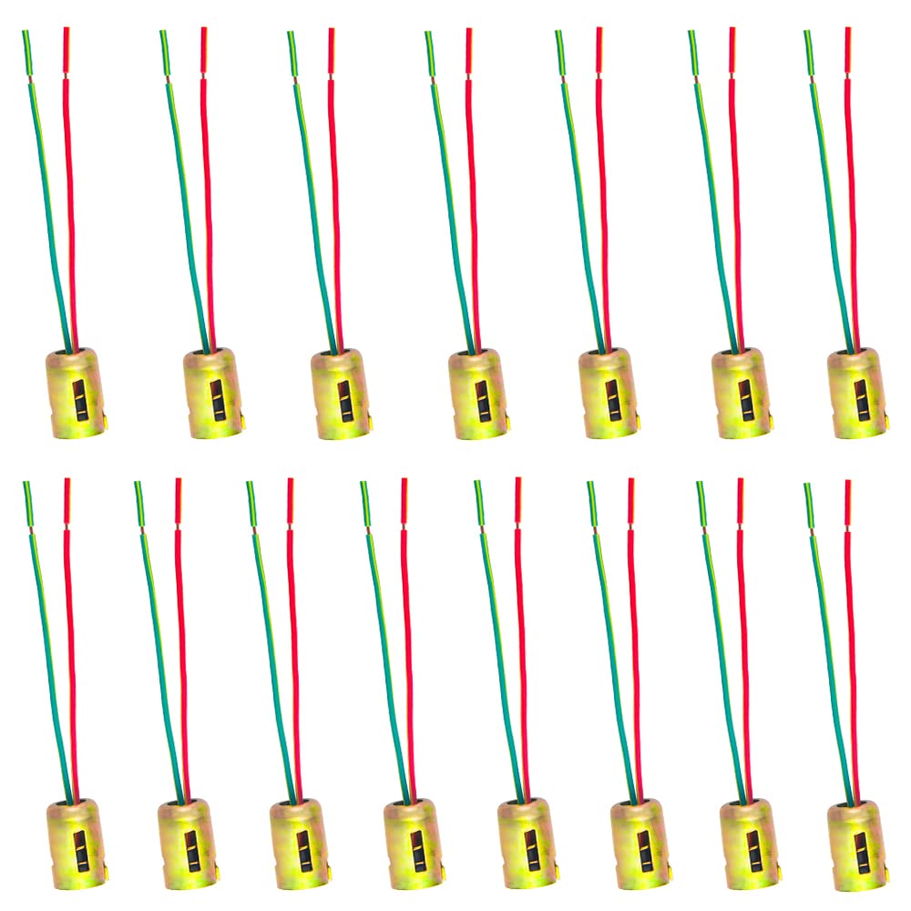 WMYCONGCONG 15 PCS DC 12V 1157 Bremsblinker-Lampenfassung Kabelbaumstecker Stecker Pigtail-Adapter für Auto-LKW-Licht-LED,zufällige Farbe von WMYCONGCONG