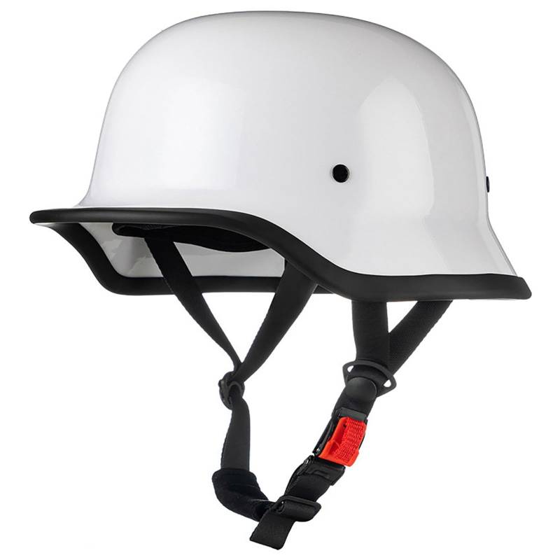 Deutscher Retro-Motorrad-Halbhelm, Offener Cruiser-Scooter-Street-Jet-Helm, Ece-Zertifiziert, Geeignet FüR Cruiser-LeichtmotorräDer FüR MäNner Und Frauen F,XL von WMYZJST