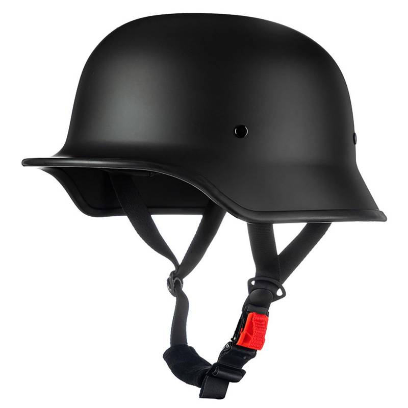 Deutscher Retro-Motorrad-Halbhelm, Offener Cruiser-Scooter-Street-Jet-Helm, Ece-Zertifiziert, Geeignet FüR Cruiser-LeichtmotorräDer FüR MäNner Und Frauen G,M von WMYZJST
