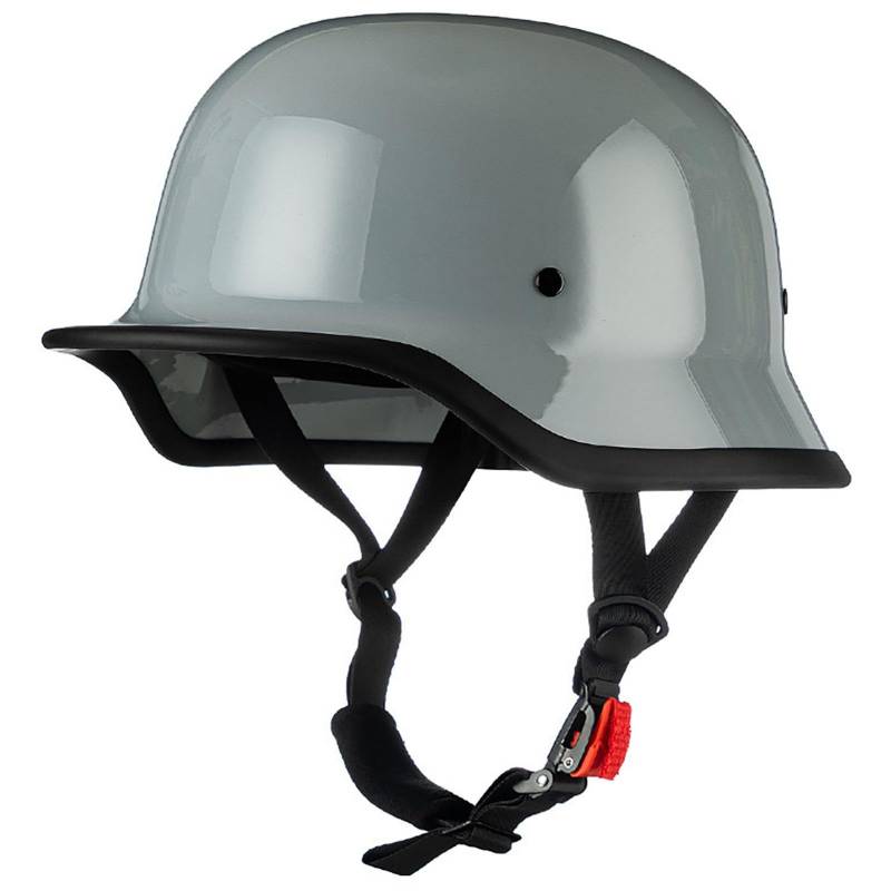 Deutscher Retro-Motorrad-Halbhelm, Offener Cruiser-Scooter-Street-Jet-Helm, Ece-Zertifiziert, Geeignet FüR Cruiser-LeichtmotorräDer FüR MäNner Und Frauen I,XXL von WMYZJST