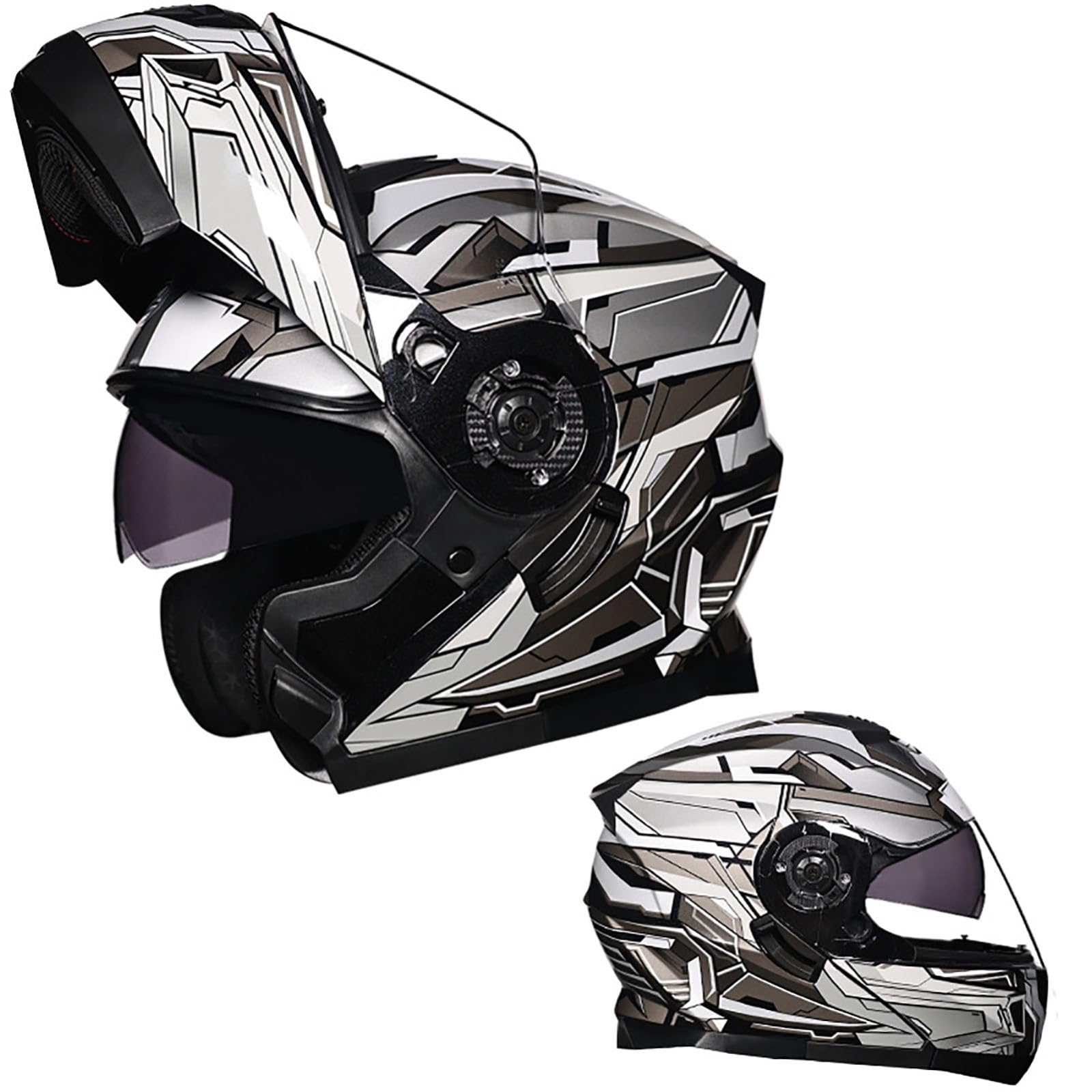 Integralhelm FüR Motorradfahrer, Integralhelm FüR Motorradfahrer Mit Doppelvisier, Motorradhelm FüR Erwachsene FüR Herren Und Damen, Ece-Zertifiziert G,XL Integralhelm FüR Motorradfahrer, Integralhelm FüR Motorradfahrer Mit Doppelvisier, Motorradhelm FüR Erwachsene FüR Herren Und Damen, Ece-Zertifiziert G,XL von WMYZJST