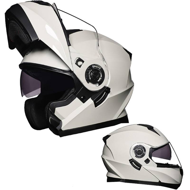 Integralhelm FüR Motorradfahrer, Integralhelm FüR Motorradfahrer Mit Doppelvisier, Motorradhelm FüR Erwachsene FüR Herren Und Damen, Ece-Zertifiziert K,XL von WMYZJST