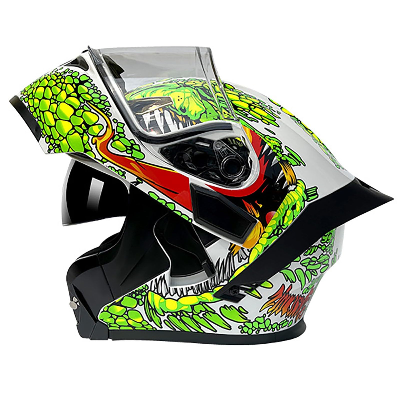 Modularer Motorradhelm, Hochklappbarer Integralhelm, Einteilig, Ece-Zertifiziert, Aerodynamisches Design, Doppelvisier, Geeignet FüR Erwachsene MäNner Und Frauen A,XXL Modularer Motorradhelm, Hochklappbarer Integralhelm, Einteilig, Ece-Zertifiziert, Aerodynamisches Design, Doppelvisier, Geeignet FüR Erwachsene MäNner Und Frauen A,XXL von WMYZJST