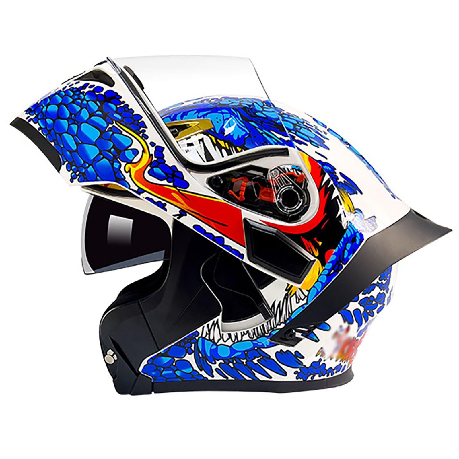 Modularer Motorradhelm, Hochklappbarer Integralhelm, Einteilig, Ece-Zertifiziert, Aerodynamisches Design, Doppelvisier, Geeignet FüR Erwachsene MäNner Und Frauen B,L Modularer Motorradhelm, Hochklappbarer Integralhelm, Einteilig, Ece-Zertifiziert, Aerodynamisches Design, Doppelvisier, Geeignet FüR Erwachsene MäNner Und Frauen B,L von WMYZJST