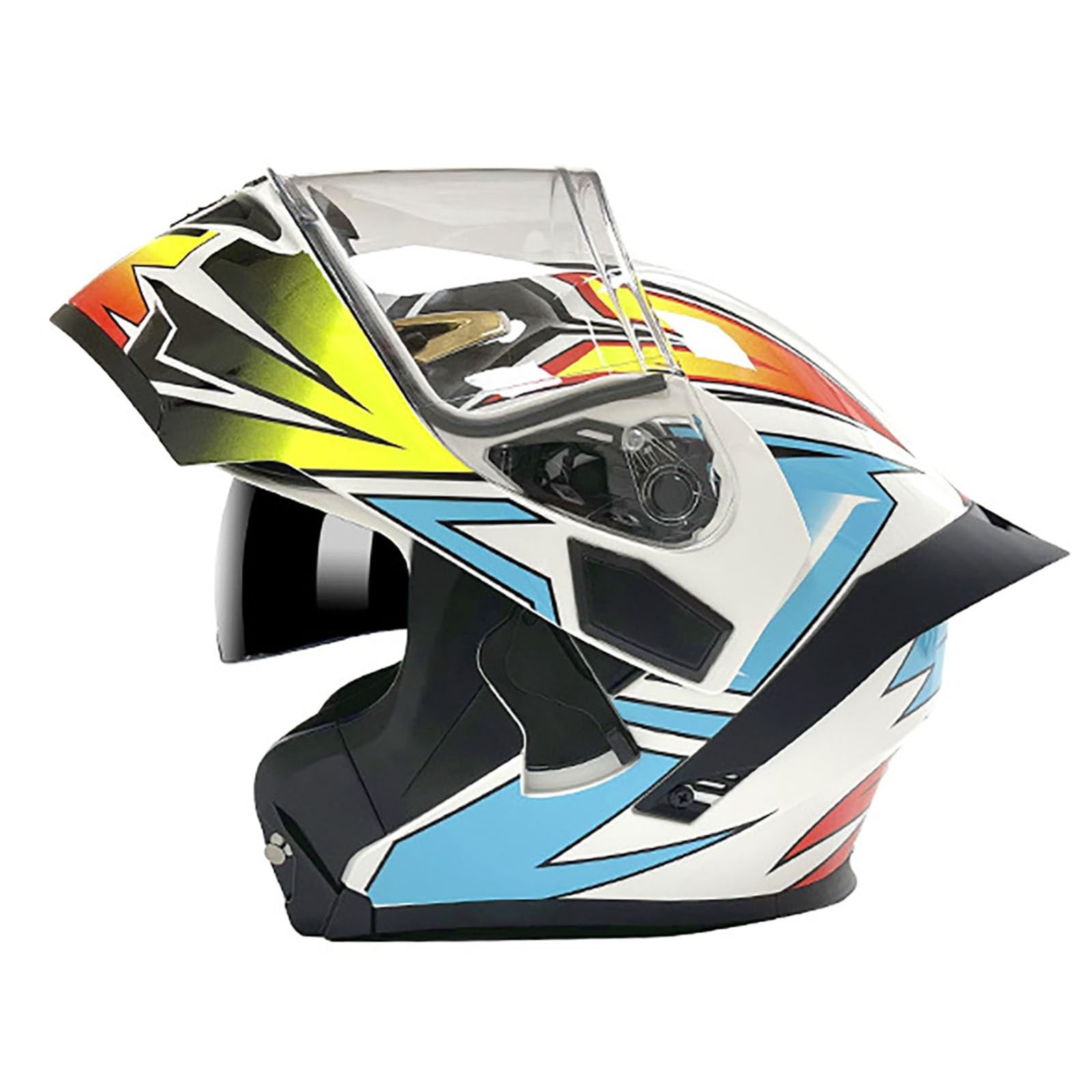 Modularer Motorradhelm, Hochklappbarer Integralhelm, Einteilig, Ece-Zertifiziert, Aerodynamisches Design, Doppelvisier, Geeignet FüR Erwachsene MäNner Und Frauen C,XXL Modularer Motorradhelm, Hochklappbarer Integralhelm, Einteilig, Ece-Zertifiziert, Aerodynamisches Design, Doppelvisier, Geeignet FüR Erwachsene MäNner Und Frauen C,XXL von WMYZJST