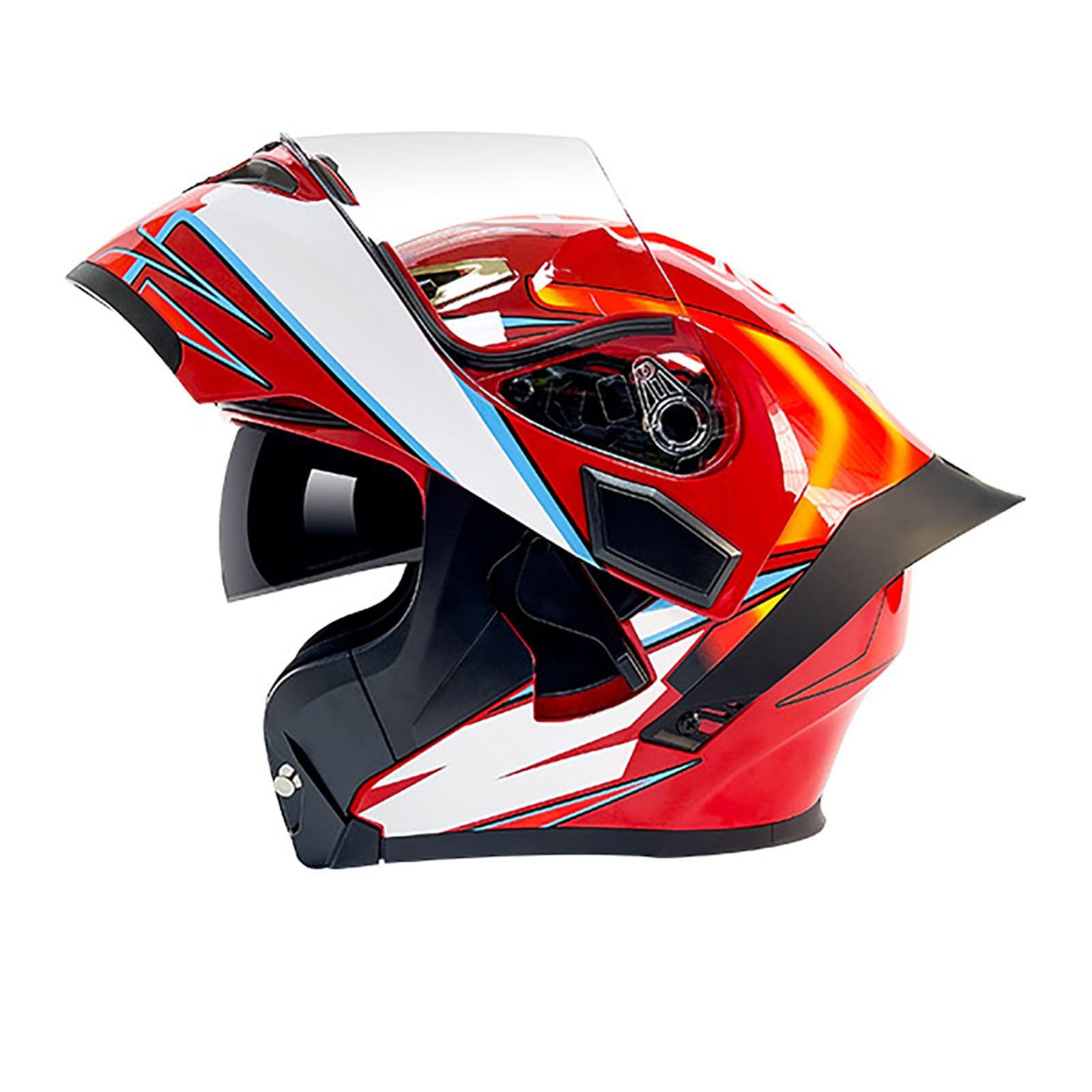 Modularer Motorradhelm, Hochklappbarer Integralhelm, Einteilig, Ece-Zertifiziert, Aerodynamisches Design, Doppelvisier, Geeignet FüR Erwachsene MäNner Und Frauen D,XXL Modularer Motorradhelm, Hochklappbarer Integralhelm, Einteilig, Ece-Zertifiziert, Aerodynamisches Design, Doppelvisier, Geeignet FüR Erwachsene MäNner Und Frauen D,XXL von WMYZJST
