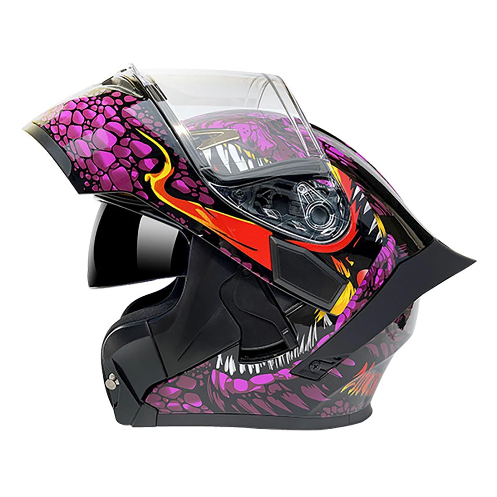 Modularer Motorradhelm, Hochklappbarer Integralhelm, Einteilig, Ece-Zertifiziert, Aerodynamisches Design, Doppelvisier, Geeignet FüR Erwachsene MäNner Und Frauen E,L Modularer Motorradhelm, Hochklappbarer Integralhelm, Einteilig, Ece-Zertifiziert, Aerodynamisches Design, Doppelvisier, Geeignet FüR Erwachsene MäNner Und Frauen E,L von WMYZJST