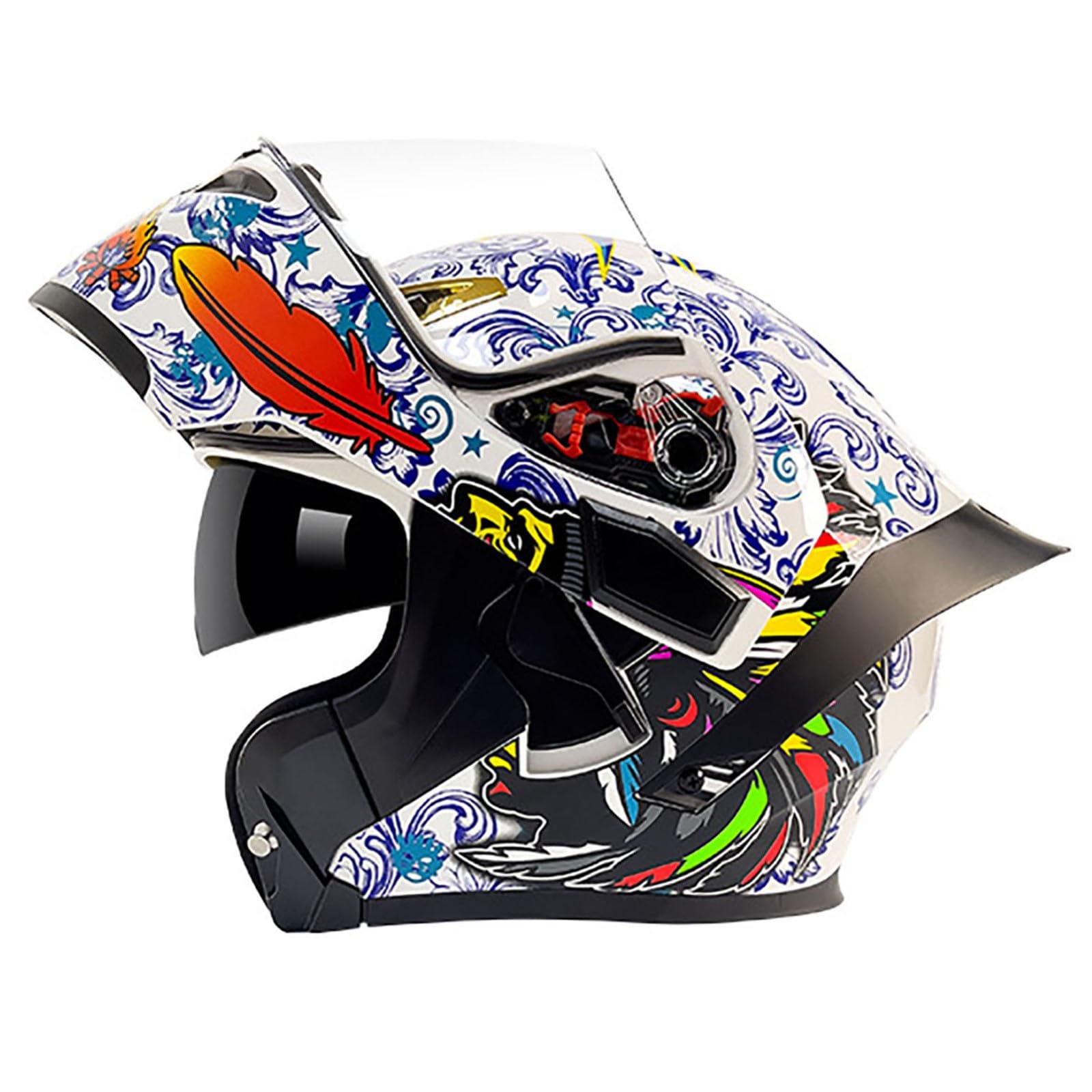 Modularer Motorradhelm, Hochklappbarer Integralhelm, Einteilig, Ece-Zertifiziert, Aerodynamisches Design, Doppelvisier, Geeignet FüR Erwachsene MäNner Und Frauen G,XXL Modularer Motorradhelm, Hochklappbarer Integralhelm, Einteilig, Ece-Zertifiziert, Aerodynamisches Design, Doppelvisier, Geeignet FüR Erwachsene MäNner Und Frauen G,XXL von WMYZJST