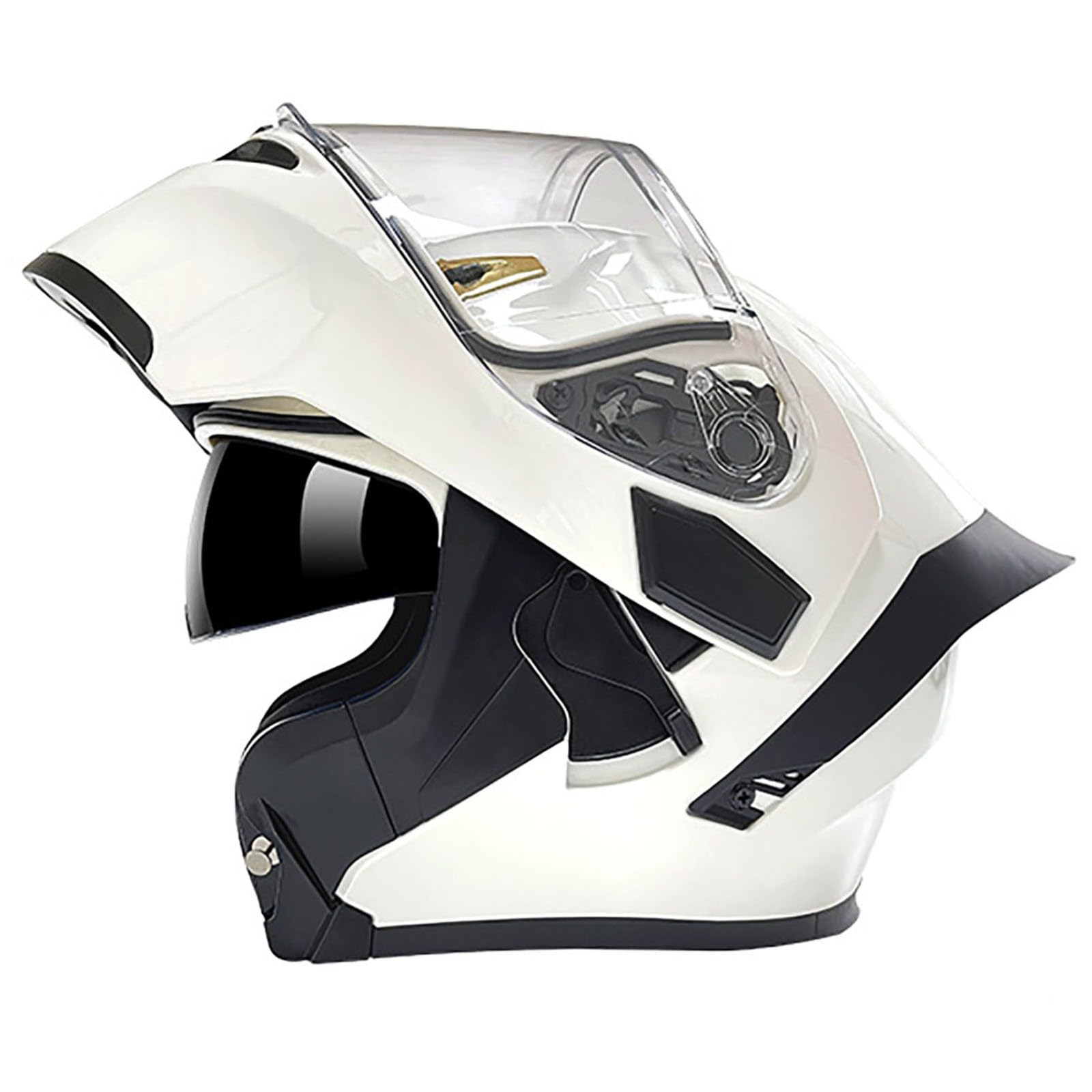 Modularer Motorradhelm, Hochklappbarer Integralhelm, Einteilig, Ece-Zertifiziert, Aerodynamisches Design, Doppelvisier, Geeignet FüR Erwachsene MäNner Und Frauen H,L Modularer Motorradhelm, Hochklappbarer Integralhelm, Einteilig, Ece-Zertifiziert, Aerodynamisches Design, Doppelvisier, Geeignet FüR Erwachsene MäNner Und Frauen H,L von WMYZJST