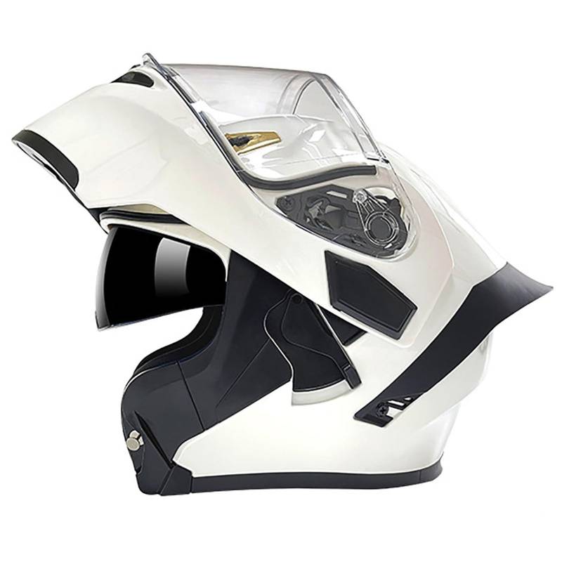 Modularer Motorradhelm, Hochklappbarer Integralhelm, Einteilig, Ece-Zertifiziert, Aerodynamisches Design, Doppelvisier, Geeignet FüR Erwachsene MäNner Und Frauen H,L von WMYZJST