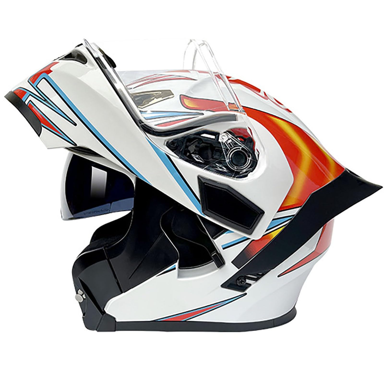 Modularer Motorradhelm, Hochklappbarer Integralhelm, Einteilig, Ece-Zertifiziert, Aerodynamisches Design, Doppelvisier, Geeignet FüR Erwachsene MäNner Und Frauen I,L Modularer Motorradhelm, Hochklappbarer Integralhelm, Einteilig, Ece-Zertifiziert, Aerodynamisches Design, Doppelvisier, Geeignet FüR Erwachsene MäNner Und Frauen I,L von WMYZJST