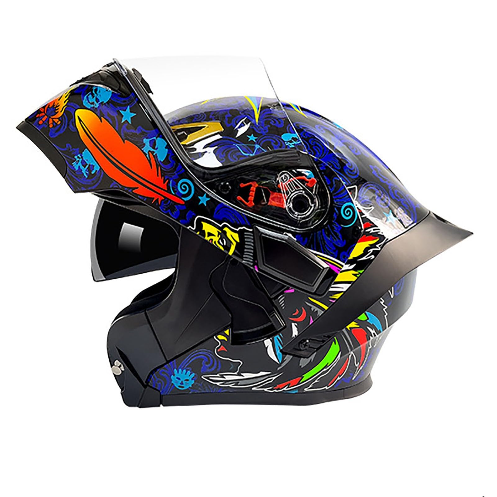 Modularer Motorradhelm, Hochklappbarer Integralhelm, Einteilig, Ece-Zertifiziert, Aerodynamisches Design, Doppelvisier, Geeignet FüR Erwachsene MäNner Und Frauen J,M Modularer Motorradhelm, Hochklappbarer Integralhelm, Einteilig, Ece-Zertifiziert, Aerodynamisches Design, Doppelvisier, Geeignet FüR Erwachsene MäNner Und Frauen J,M von WMYZJST