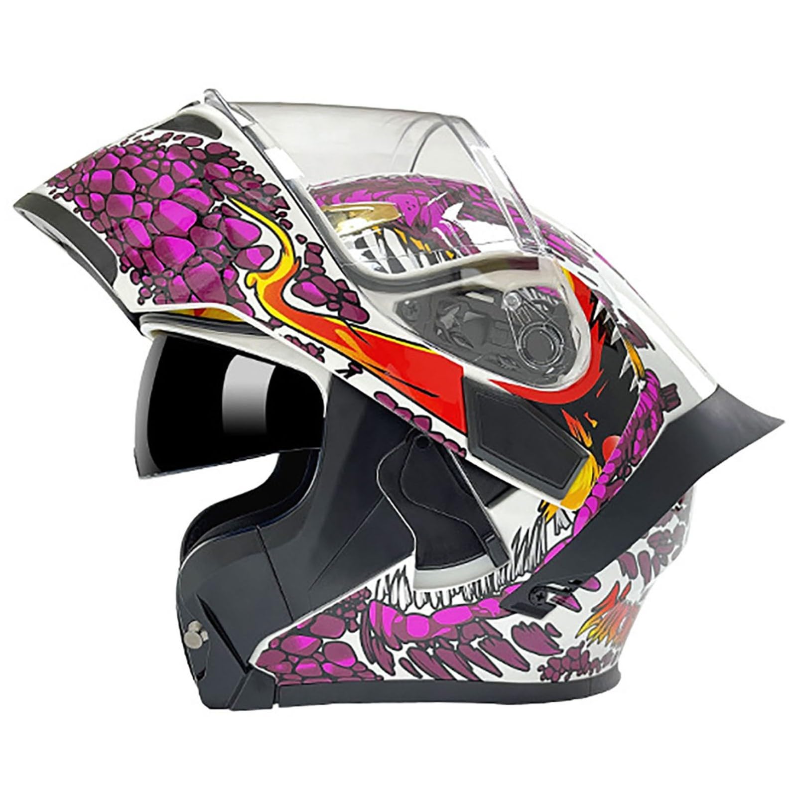 Modularer Motorradhelm, Hochklappbarer Integralhelm, Einteilig, Ece-Zertifiziert, Aerodynamisches Design, Doppelvisier, Geeignet FüR Erwachsene MäNner Und Frauen K,M Modularer Motorradhelm, Hochklappbarer Integralhelm, Einteilig, Ece-Zertifiziert, Aerodynamisches Design, Doppelvisier, Geeignet FüR Erwachsene MäNner Und Frauen K,M von WMYZJST