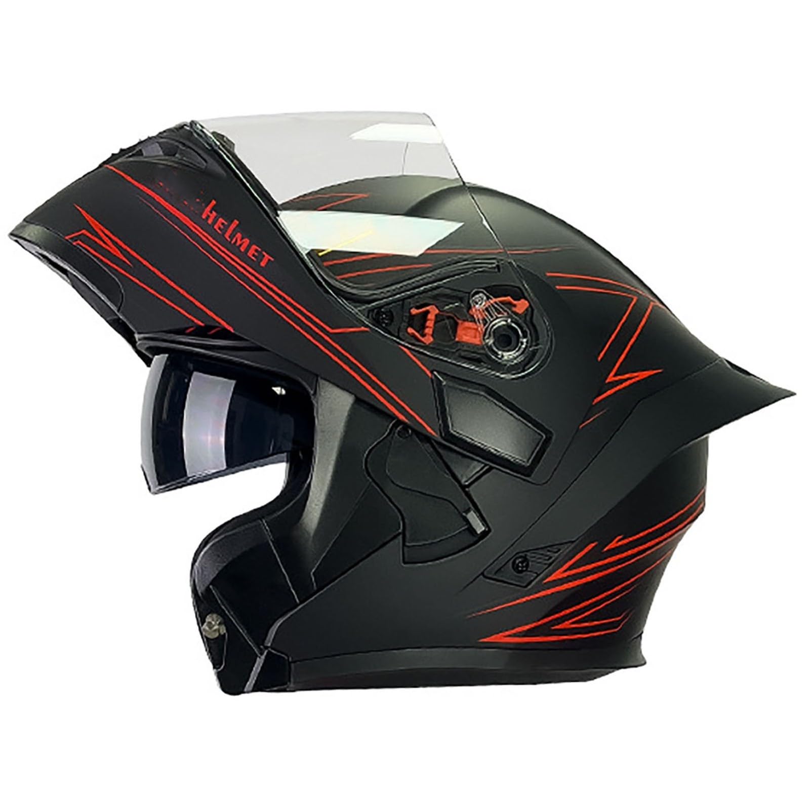 Modularer Motorradhelm, Hochklappbarer Integralhelm, Einteilig, Ece-Zertifiziert, Aerodynamisches Design, Doppelvisier, Geeignet FüR Erwachsene MäNner Und Frauen M,XXL Modularer Motorradhelm, Hochklappbarer Integralhelm, Einteilig, Ece-Zertifiziert, Aerodynamisches Design, Doppelvisier, Geeignet FüR Erwachsene MäNner Und Frauen M,XXL von WMYZJST